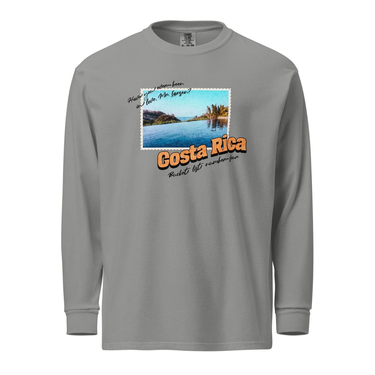 Costa Rica Bucket List Number Four Heavyweight Long Sleeve Tee Shirt - The Bean Workshop - ana huang, bridget von ascheberg, long sleeve tee, rhys larsen, twisted, twisted games