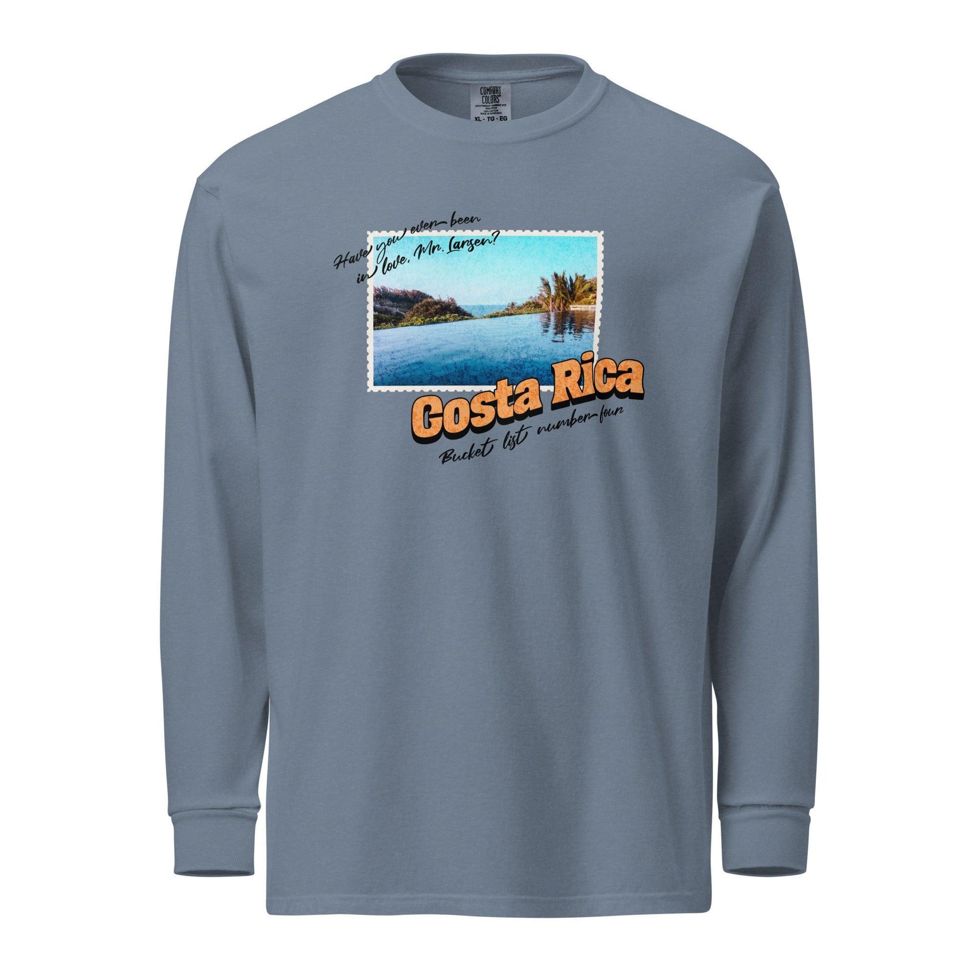 Costa Rica Bucket List Number Four Heavyweight Long Sleeve Tee Shirt - The Bean Workshop - ana huang, bridget von ascheberg, long sleeve tee, rhys larsen, twisted, twisted games