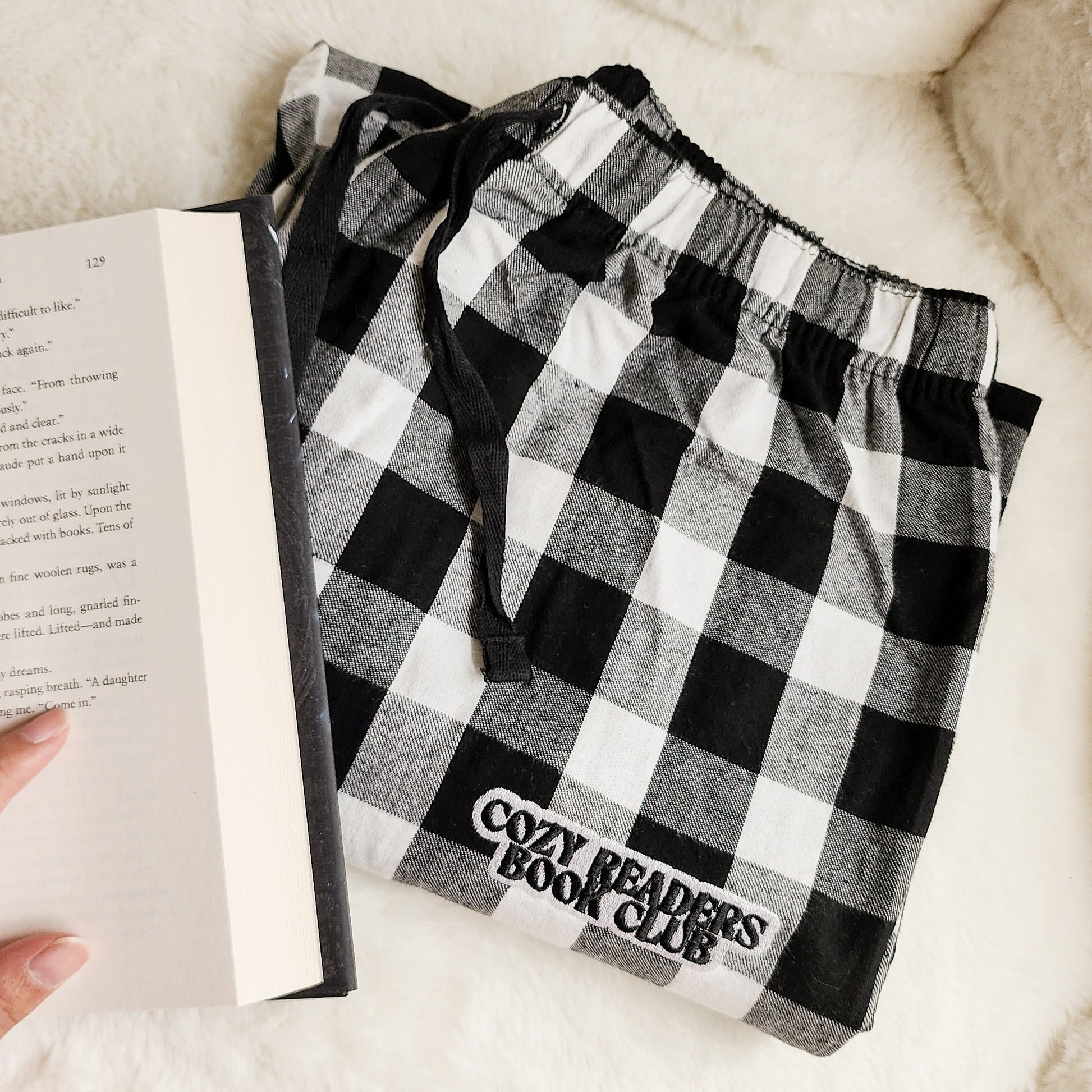 Cozy Readers Book Club Flannel Plaid Pants - The Bean Workshop - pants