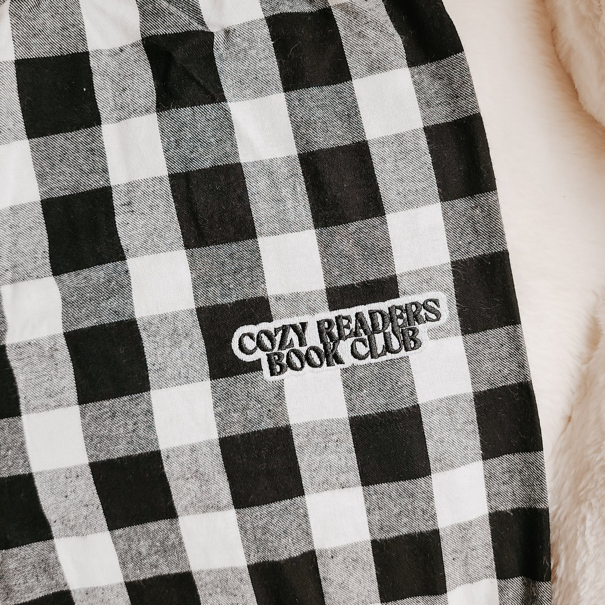 Cozy Readers Book Club Flannel Plaid Pants - The Bean Workshop - pants