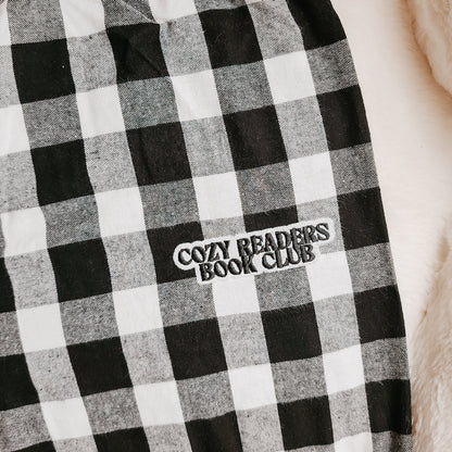 Cozy Readers Book Club Flannel Plaid Pants - The Bean Workshop - pants