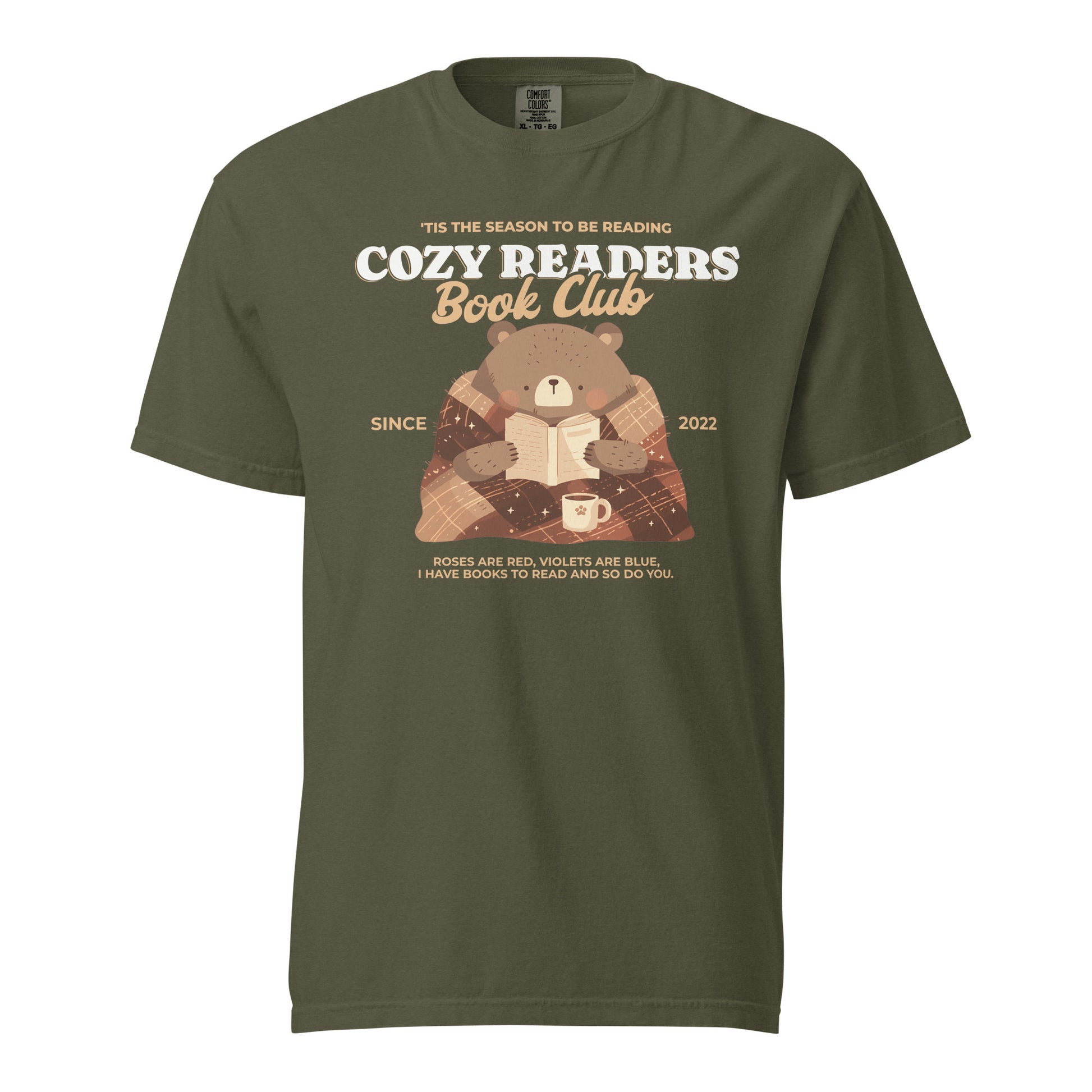 Cozy Readers Book Club T-Shirt - The Bean Workshop - Autumn Aesthetic Bookworm Shirt, Autumn Vibes, Book Lover, Book Lover Gift, Bookish Apparel for Fall, Cottagecore, Cozy Aesthetic, Cozy Bear, Cozy Readers Book Club, Cozy Readers Book Club Tee, Cute Bear Graphic, fall, Fall Aesthetic, Fall Reading Graphic Tee, Gift for Reader Cozy Sweatshirt, t-shirt