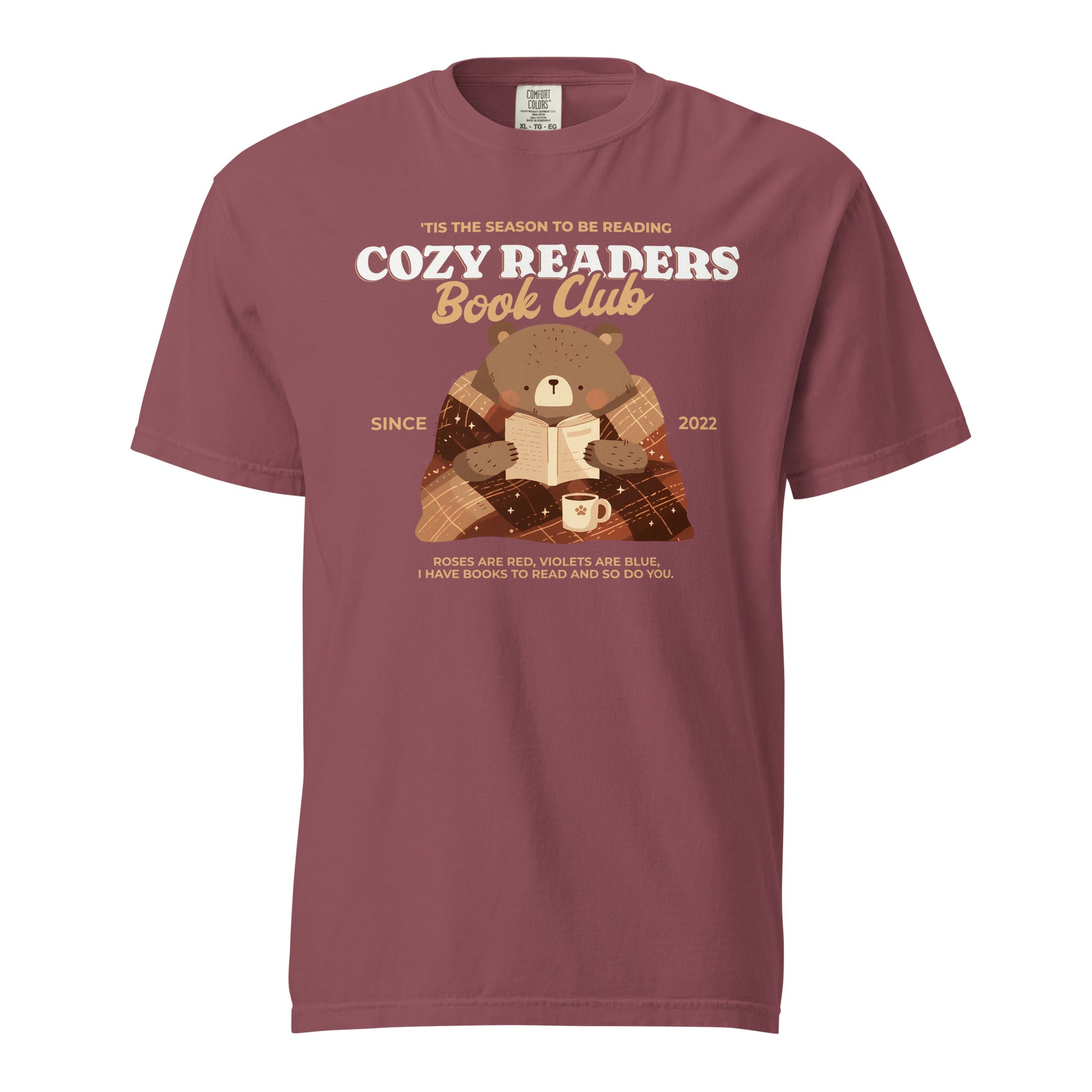 Cozy Readers Book Club T-Shirt - The Bean Workshop - Autumn Aesthetic Bookworm Shirt, Autumn Vibes, Book Lover, Book Lover Gift, Bookish Apparel for Fall, Cottagecore, Cozy Aesthetic, Cozy Bear, Cozy Readers Book Club, Cozy Readers Book Club Tee, Cute Bear Graphic, fall, Fall Aesthetic, Fall Reading Graphic Tee, Gift for Reader Cozy Sweatshirt, t-shirt