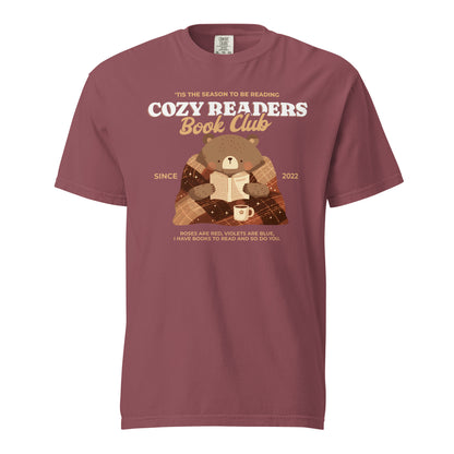 Cozy Readers Book Club T-Shirt - The Bean Workshop - Autumn Aesthetic Bookworm Shirt, Autumn Vibes, Book Lover, Book Lover Gift, Bookish Apparel for Fall, Cottagecore, Cozy Aesthetic, Cozy Bear, Cozy Readers Book Club, Cozy Readers Book Club Tee, Cute Bear Graphic, fall, Fall Aesthetic, Fall Reading Graphic Tee, Gift for Reader Cozy Sweatshirt, t-shirt