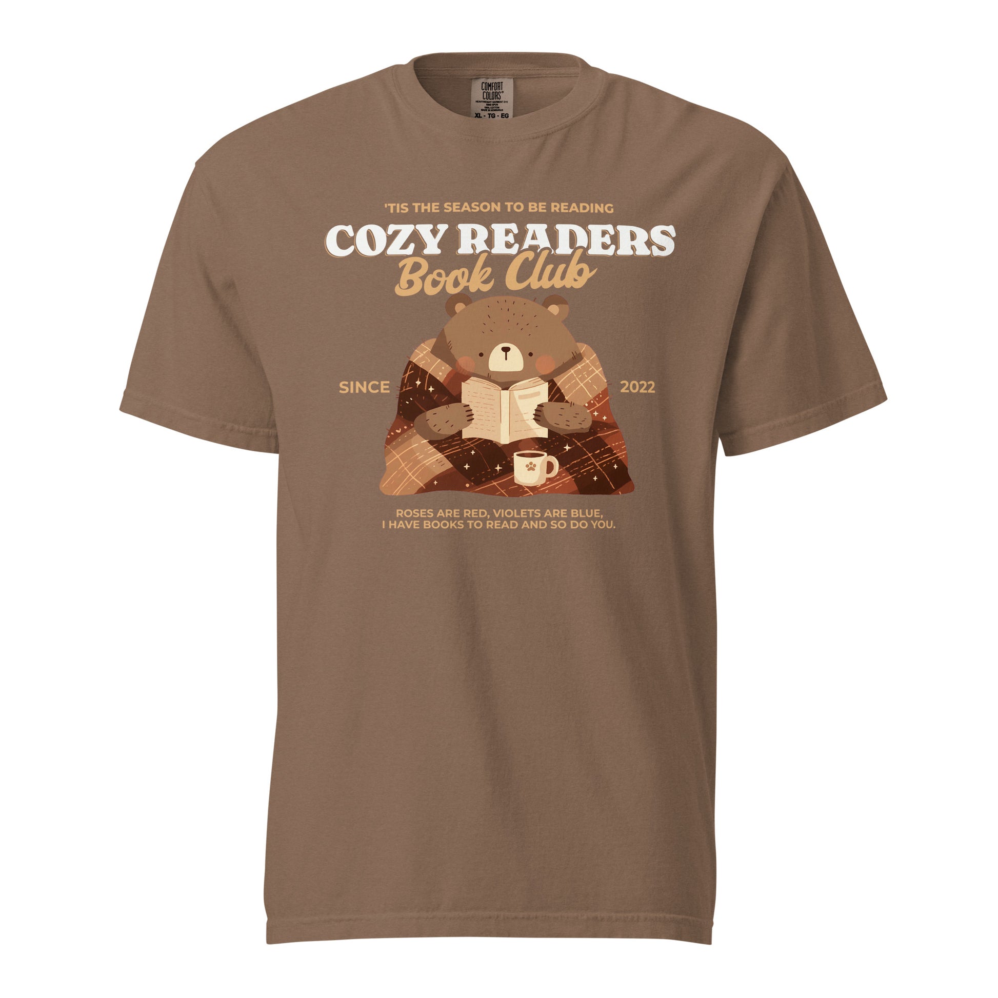 Cozy Readers Book Club T-Shirt - The Bean Workshop - Autumn Aesthetic Bookworm Shirt, Autumn Vibes, Book Lover, Book Lover Gift, Bookish Apparel for Fall, Cottagecore, Cozy Aesthetic, Cozy Bear, Cozy Readers Book Club, Cozy Readers Book Club Tee, Cute Bear Graphic, fall, Fall Aesthetic, Fall Reading Graphic Tee, Gift for Reader Cozy Sweatshirt, t-shirt
