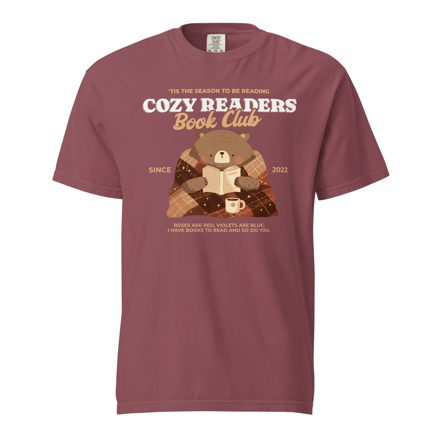 Cozy Readers Book Club T-Shirt - The Bean Workshop - Autumn Aesthetic Bookworm Shirt, Autumn Vibes, Book Lover, Book Lover Gift, Bookish Apparel for Fall, Cottagecore, Cozy Aesthetic, Cozy Bear, Cozy Readers Book Club, Cozy Readers Book Club Tee, Cute Bear Graphic, fall, Fall Aesthetic, Fall Reading Graphic Tee, Gift for Reader Cozy Sweatshirt, t-shirt