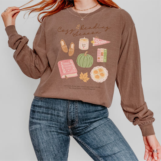 Cozy Reading Season Fleece Crewneck Sweatshirt
