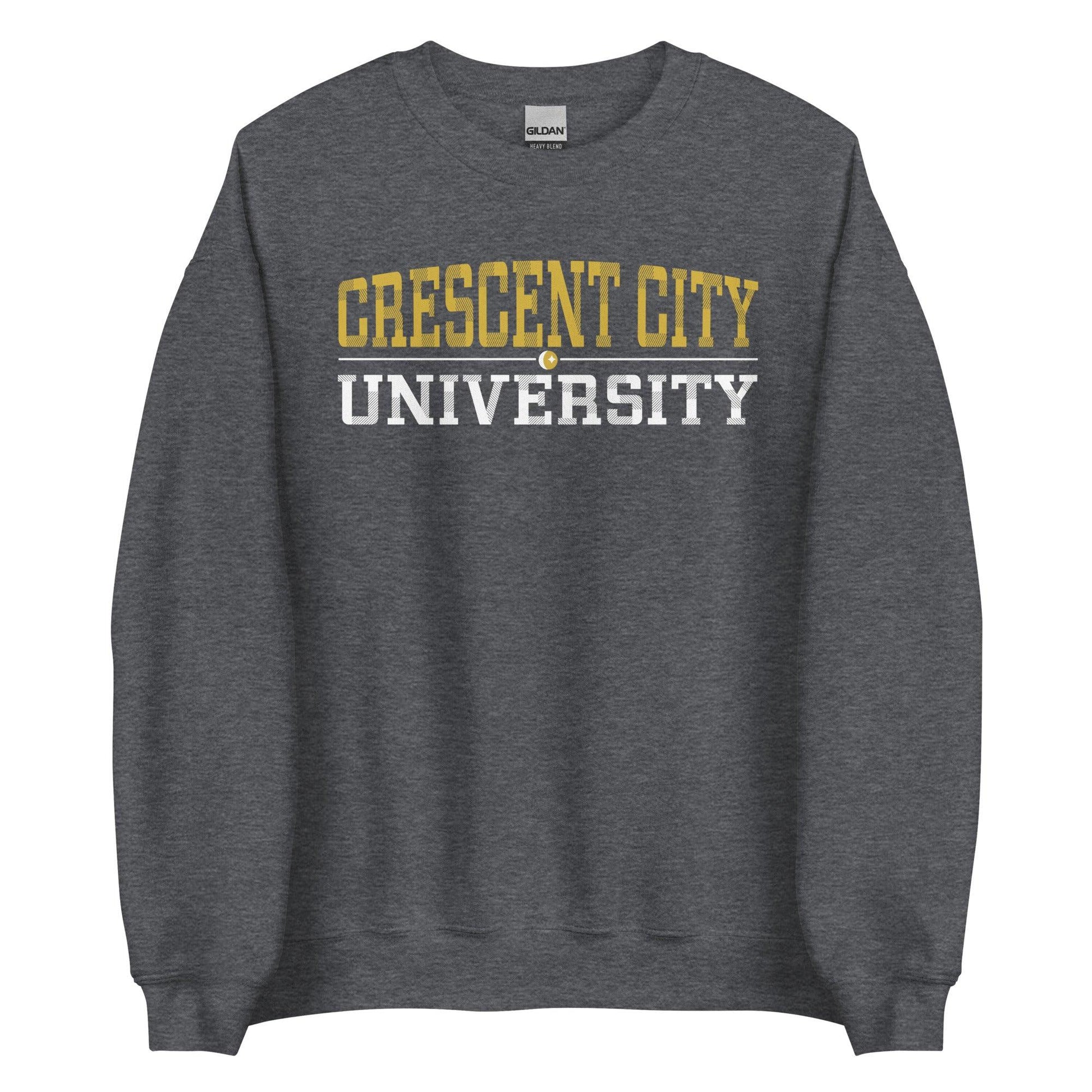 Crescent City University Sweatshirt - The Bean Workshop - bryce quinlan, crescent city, danika fendyr, sarah j. maas, sweatshirt
