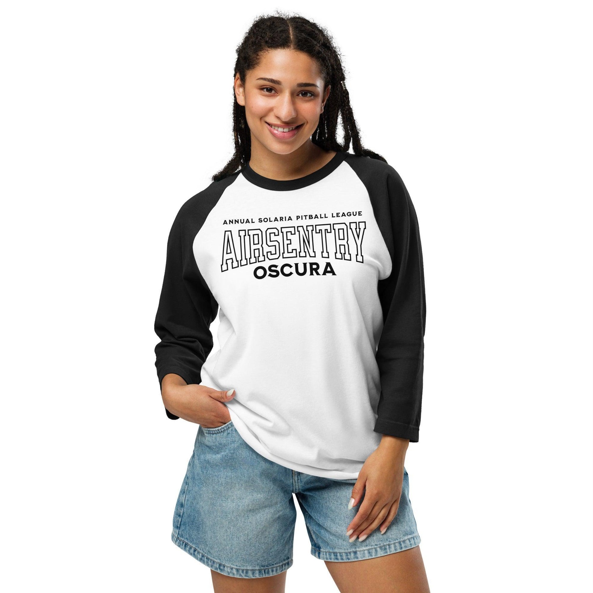 Dante Oscura Pitball League Raglan Shirt - The Bean Workshop - raglan shirt, twin sisters, zodiac academy