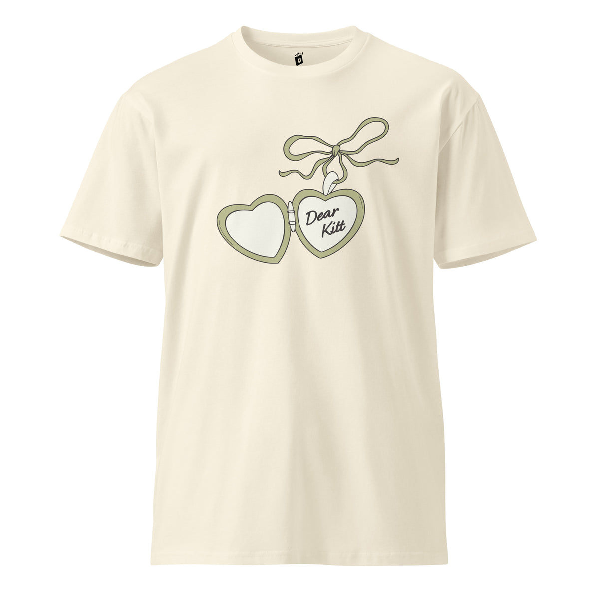 Dear Kitt Heart Locket T-Shirt | Divine Rivals Rebecca Ross Gift - The Bean Workshop - Book Lover Gift, Bookish Apparel, Cottagecore Aesthetic, Cute Book Merch, Divine Rivals, Divine Rivals T-shirt, Iris and Roman, Iris Winnow, Letters of Enchantment, Letters of Enchantment merch for readers, Literary Gift, Locket Design, Rebecca Ross, Rebecca Ross Dear Kitt shirt, Roman Kitt, Romantic Fantasy, t-shirt