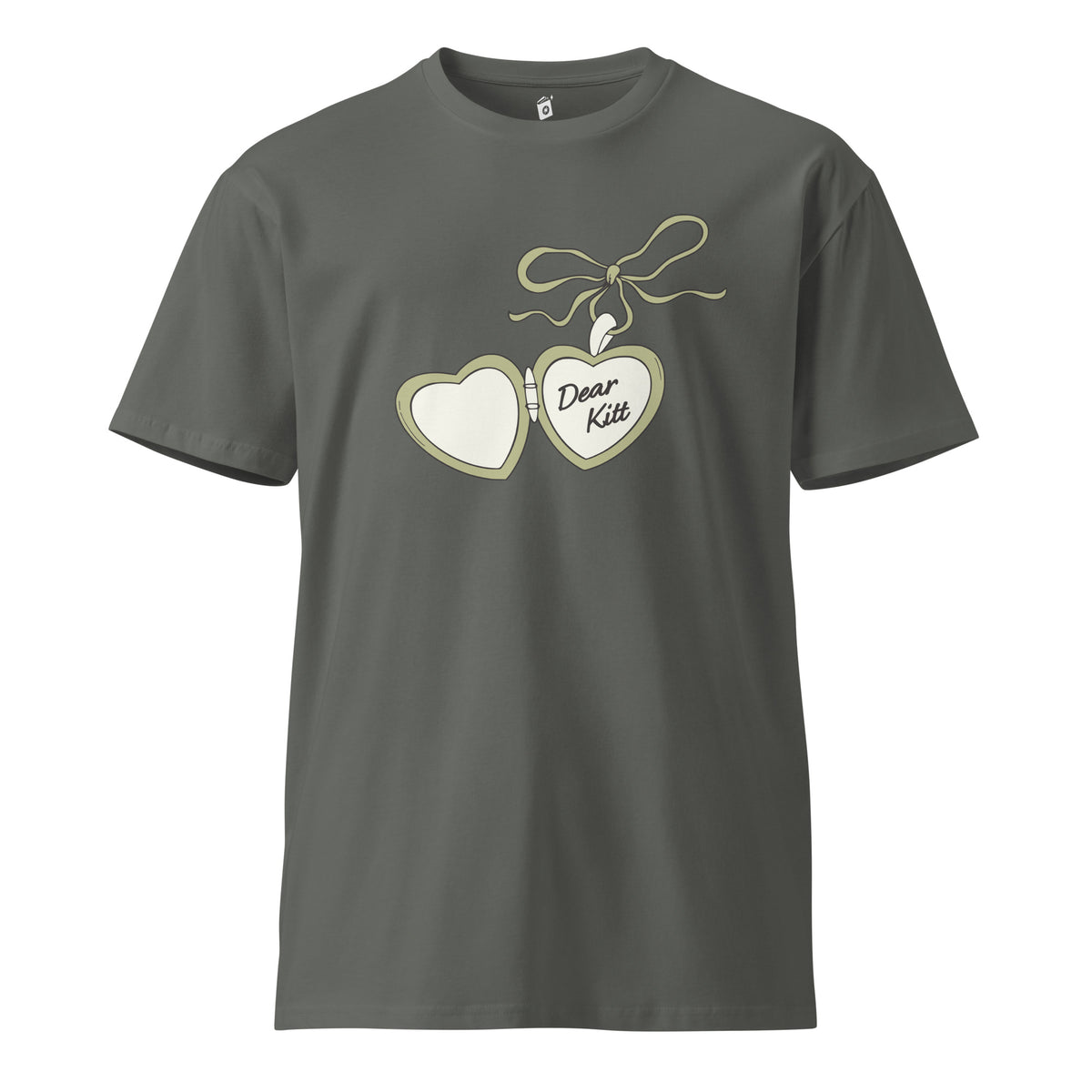 Dear Kitt Heart Locket T-Shirt | Divine Rivals Rebecca Ross Gift - The Bean Workshop - Book Lover Gift, Bookish Apparel, Cottagecore Aesthetic, Cute Book Merch, Divine Rivals, Divine Rivals T-shirt, Iris and Roman, Iris Winnow, Letters of Enchantment, Letters of Enchantment merch for readers, Literary Gift, Locket Design, Rebecca Ross, Rebecca Ross Dear Kitt shirt, Roman Kitt, Romantic Fantasy, t-shirt