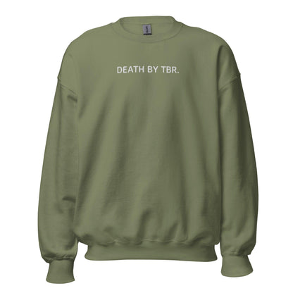 Death By TBR Embroidered Sweatshirt - The Bean Workshop - book lover, bookish, embroidered, minimalistic, sweatshirt