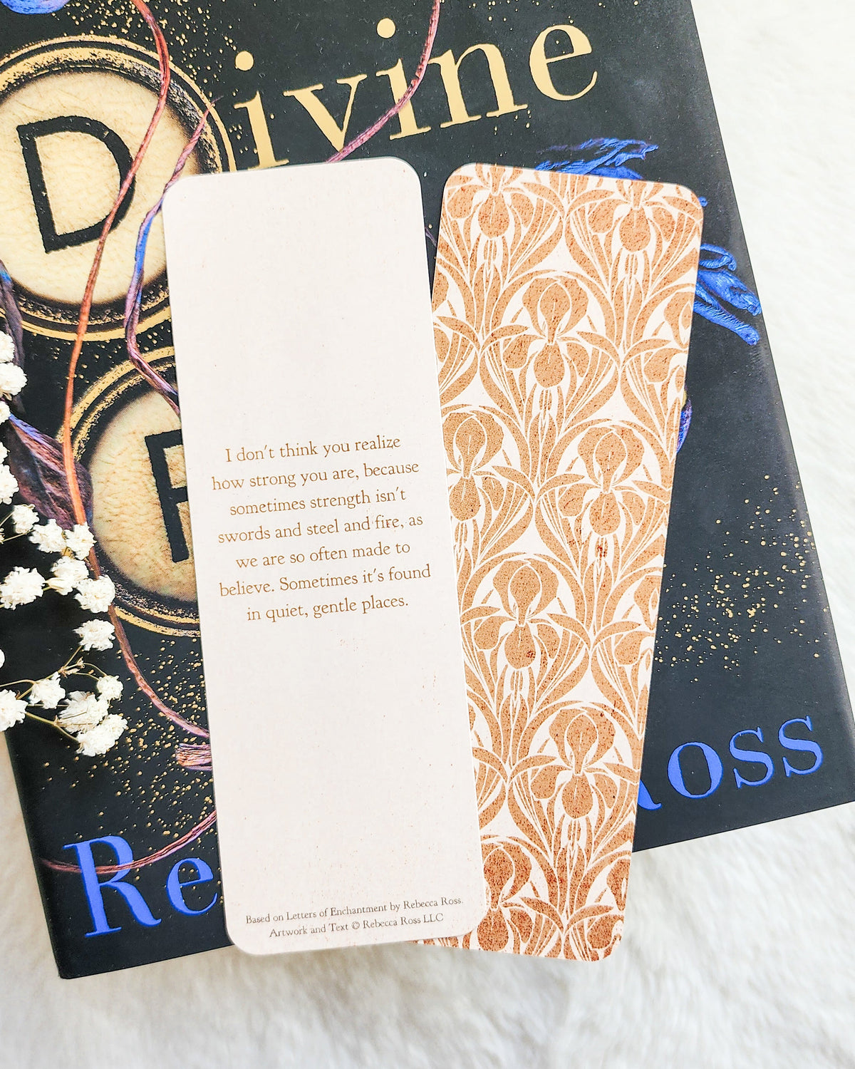 Divine Rivals Bookmark | Rebecca Ross Letters of Enchantment Gift - The Bean Workshop - book lover gift, bookish bookmark, bookish gift, bookmark, Divine Rivals, Divine Rivals merch, enemies to lovers, fantasy romance, Iris and Roman, Letters of Enchantment, Rebecca Ross, Rebecca Ross merch, Ruthless Vows