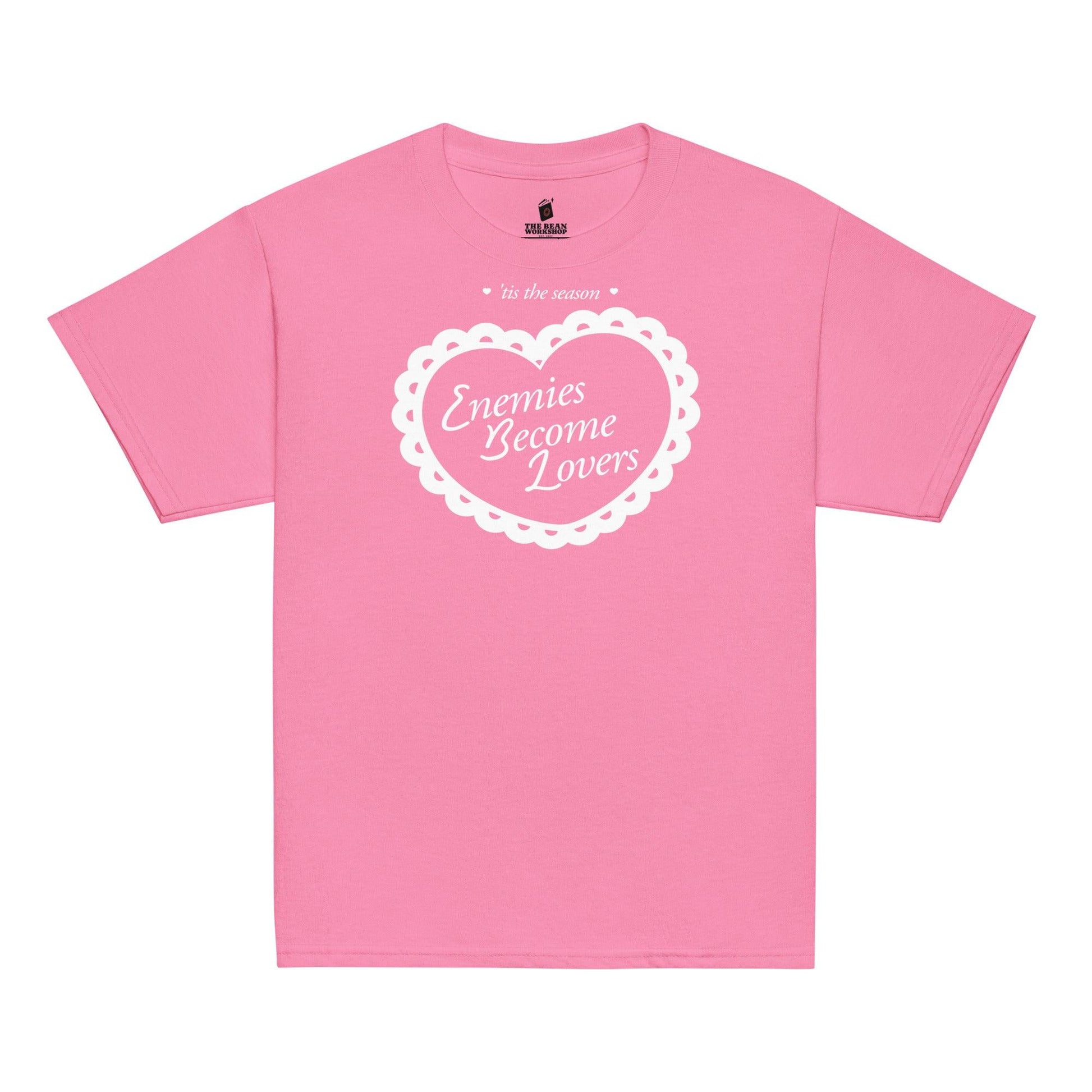 Enemies Become Lovers Baby Tee - The Bean Workshop - adolescent, book lover, enemies become lover, read everyday, t-shirt, tee, valentine, Valentine's Day Picks