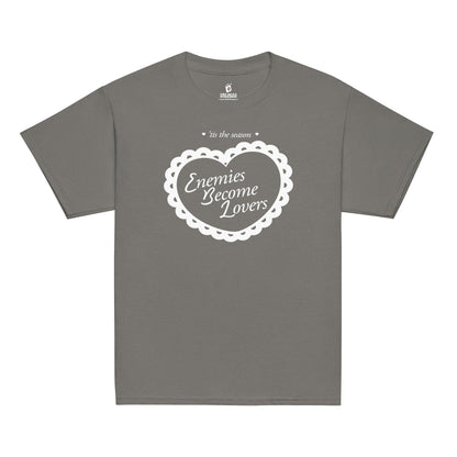 Enemies Become Lovers Baby Tee - The Bean Workshop - adolescent, book lover, enemies become lover, read everyday, t-shirt, tee, valentine, Valentine's Day Picks