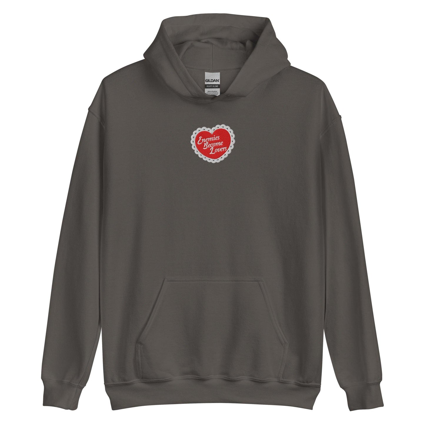Enemies Become Lovers Embroidered Hoodie - The Bean Workshop - book lover, embroidered, enemies become lover, hoodie, read everyday, valentine, Valentine's Day Picks