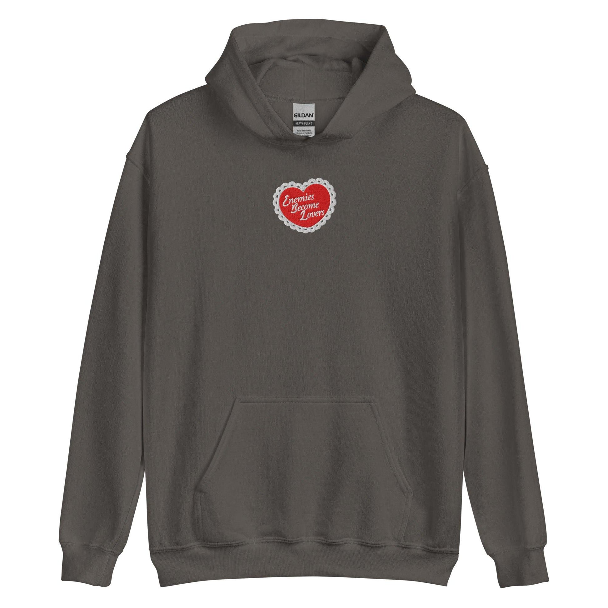 Enemies Become Lovers Embroidered Hoodie - The Bean Workshop - book lover, embroidered, enemies become lover, hoodie, read everyday, valentine, Valentine's Day Picks