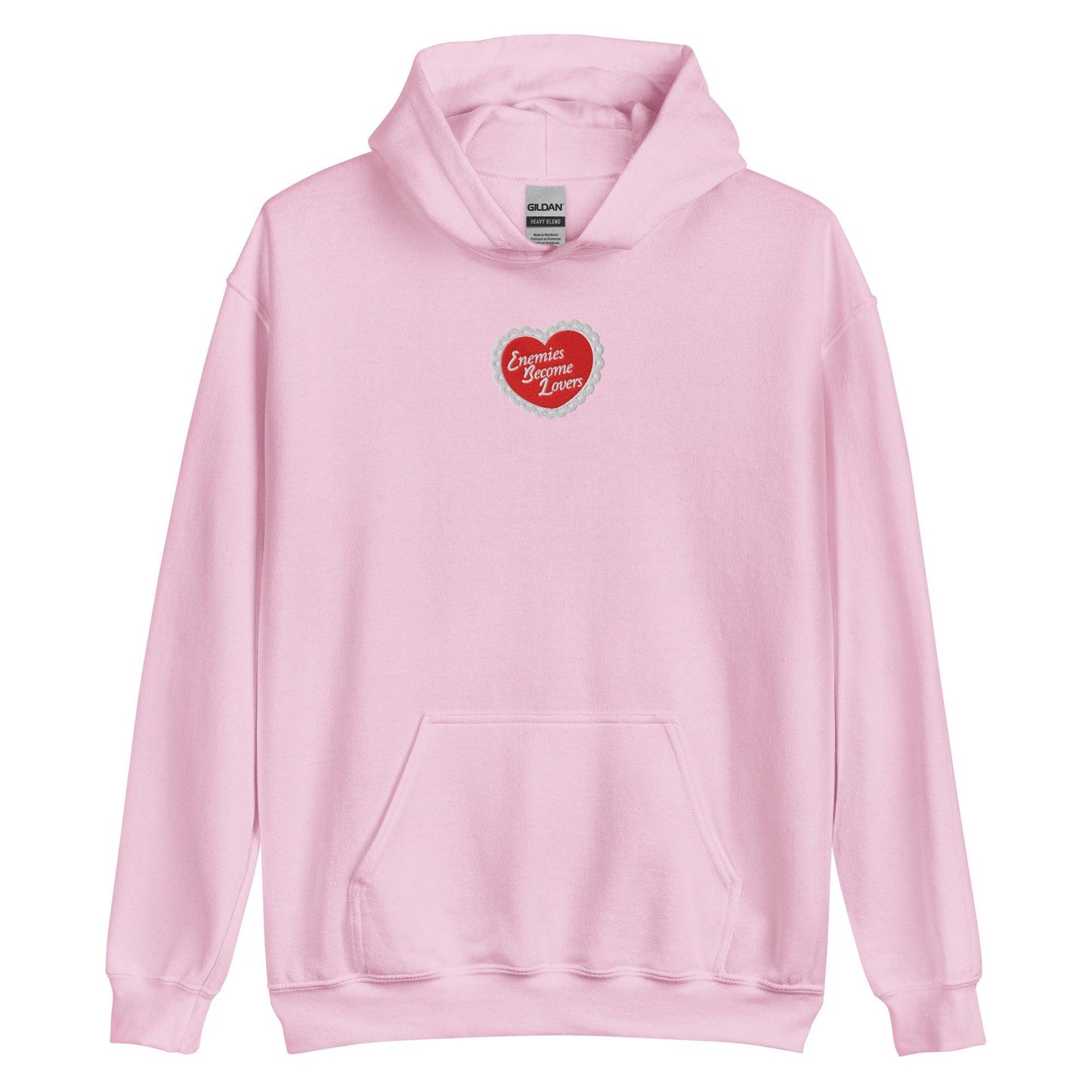 Enemies Become Lovers Embroidered Hoodie - The Bean Workshop - book lover, embroidered, enemies become lover, hoodie, read everyday, valentine, Valentine's Day Picks
