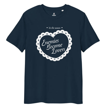 Enemies Become Lovers Organic Cotton T-Shirt - The Bean Workshop - book lover, enemies become lover, read everyday, t-shirt, tee, valentine, Valentine's Day Picks