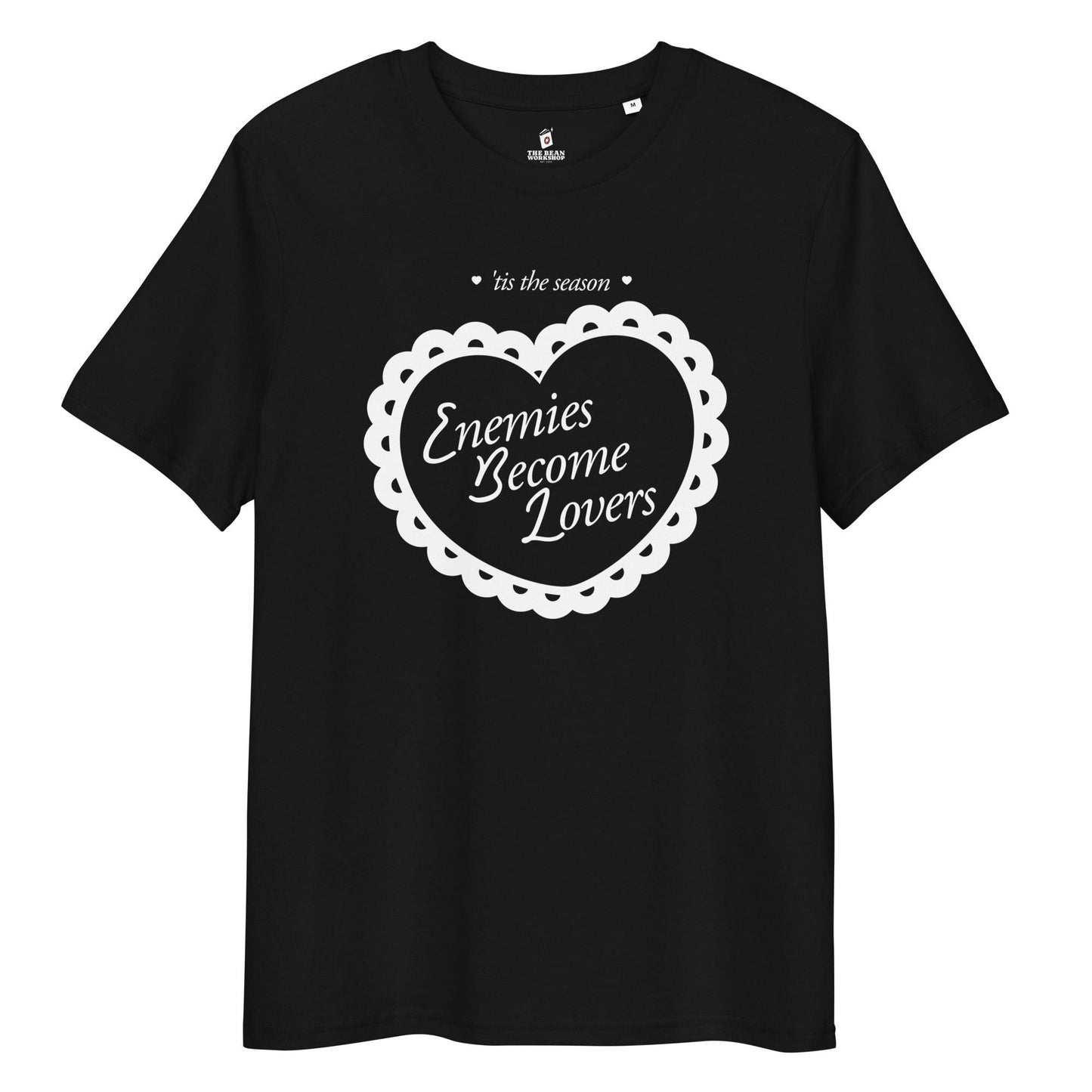 Enemies Become Lovers Organic Cotton T-Shirt - The Bean Workshop - book lover, enemies become lover, read everyday, t-shirt, tee, valentine, Valentine's Day Picks