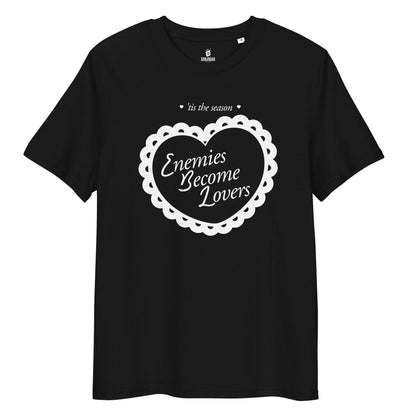 Enemies Become Lovers Organic Cotton T-Shirt - The Bean Workshop - book lover, enemies become lover, read everyday, t-shirt, tee, valentine, Valentine's Day Picks