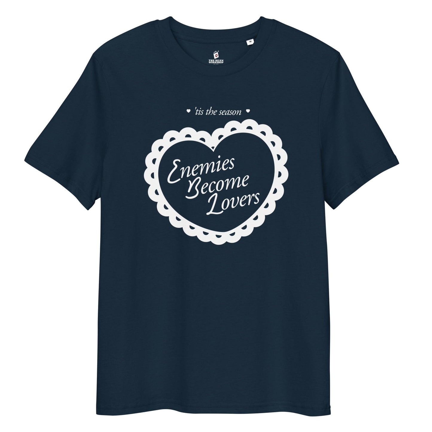 Enemies Become Lovers Organic Cotton T-Shirt - The Bean Workshop - book lover, enemies become lover, read everyday, t-shirt, tee, valentine, Valentine's Day Picks
