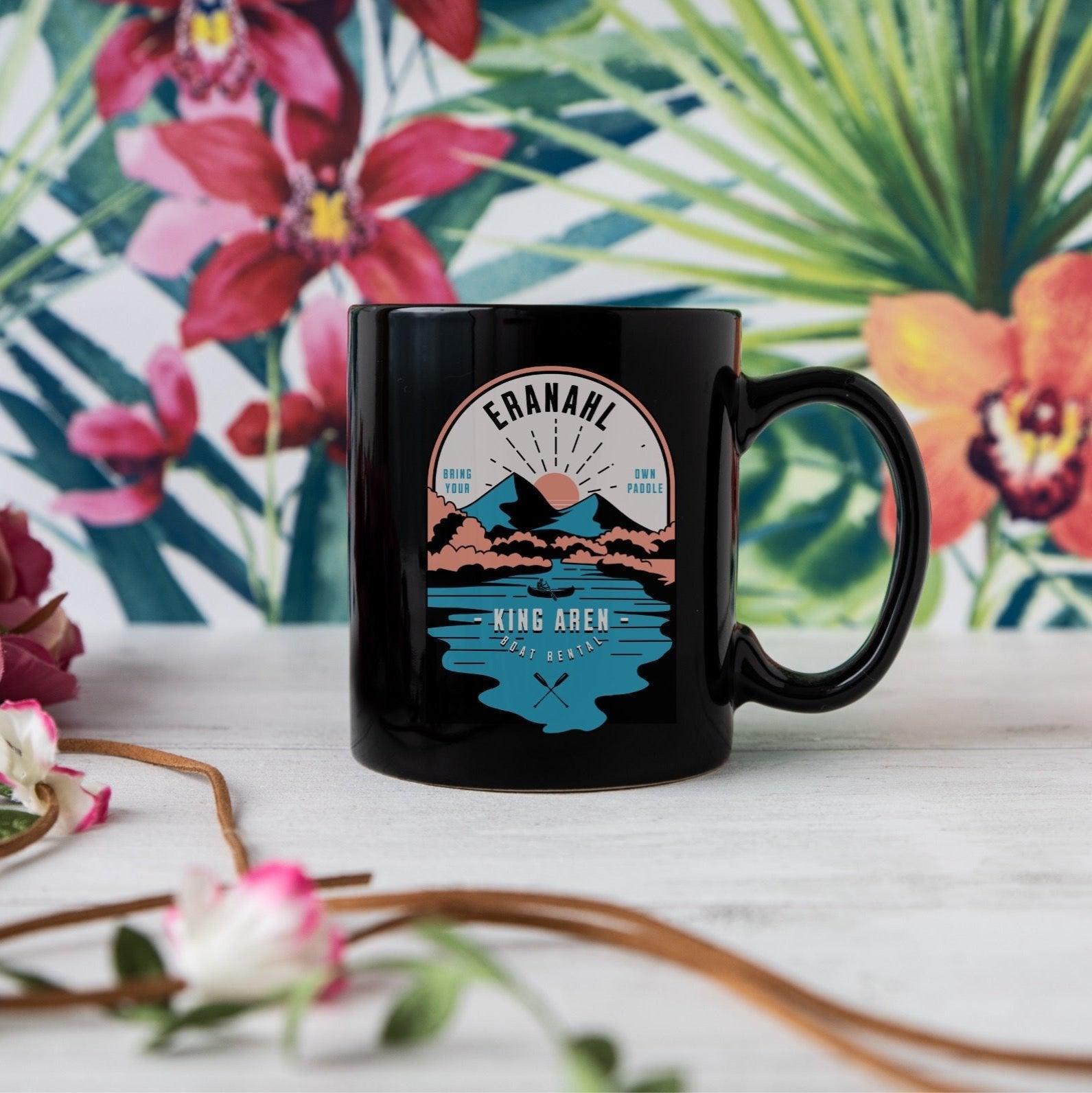 Eranahl Aren Kertell Black Coffee Mug - The Bean Workshop - Aren Kertell, ceramic mug, coffee mug, danielle l jensen, Eranahl, mug, the bridge kingdom