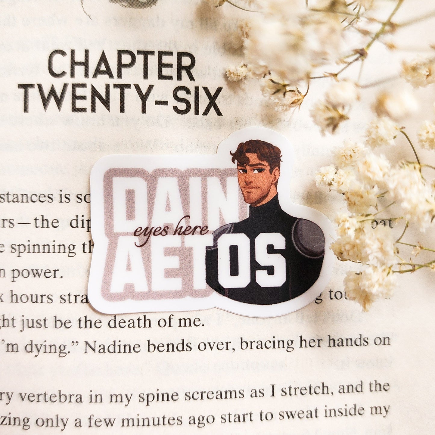 Eyes Here Dain Aetos Sticker - The Bean Workshop - dain aetos, fourth wing, Fourth Wing Merch, IMOGEN CARDULO, rebecca yarros, rhiannon Matthias, ridoc gamlyn, sticker, violet sorrengail, xaden riorson