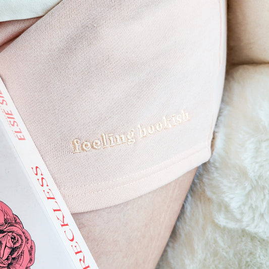 Feeling Bookish Embroidered Shorts - The Bean Workshop - shorts