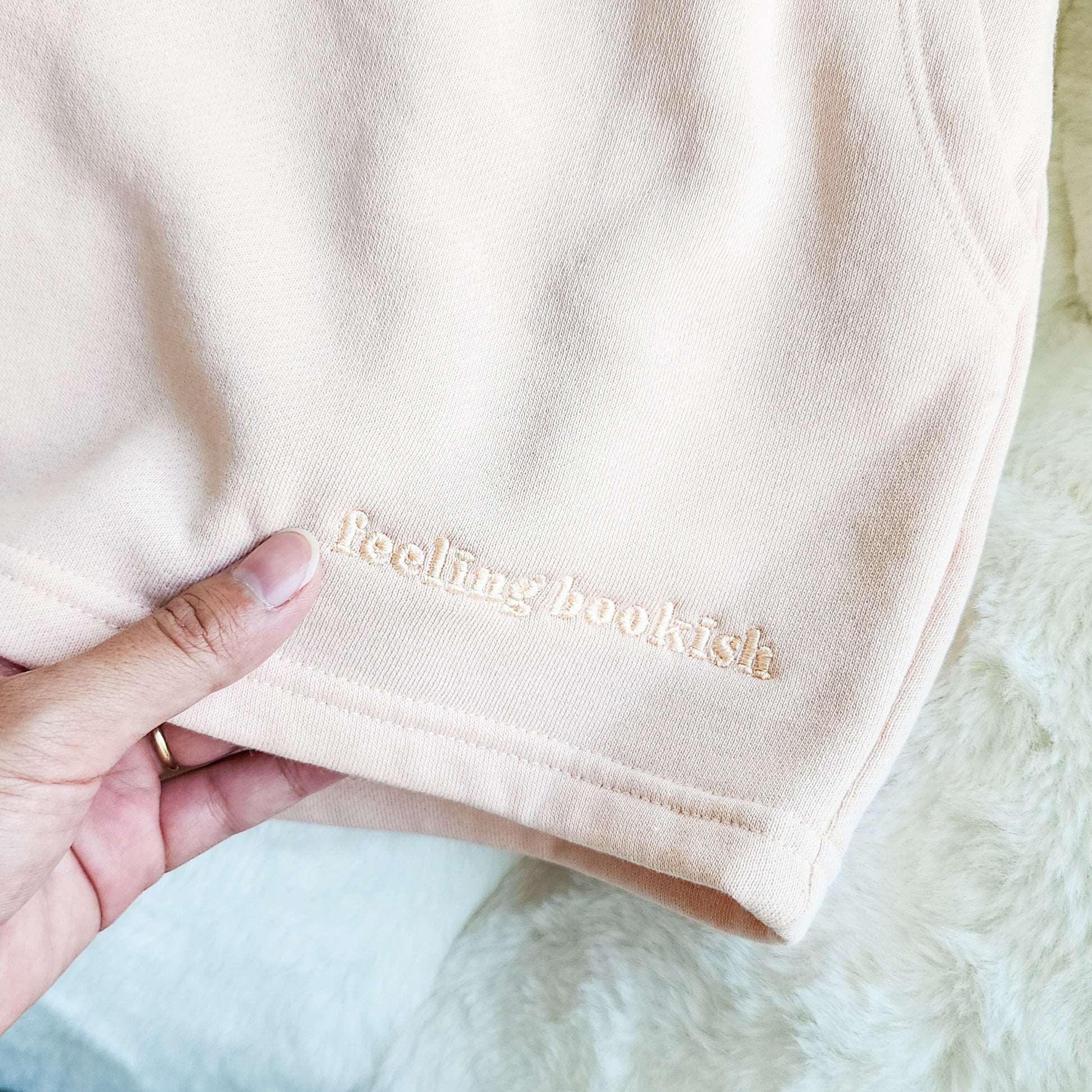 Feeling Bookish Embroidered Shorts - The Bean Workshop - shorts