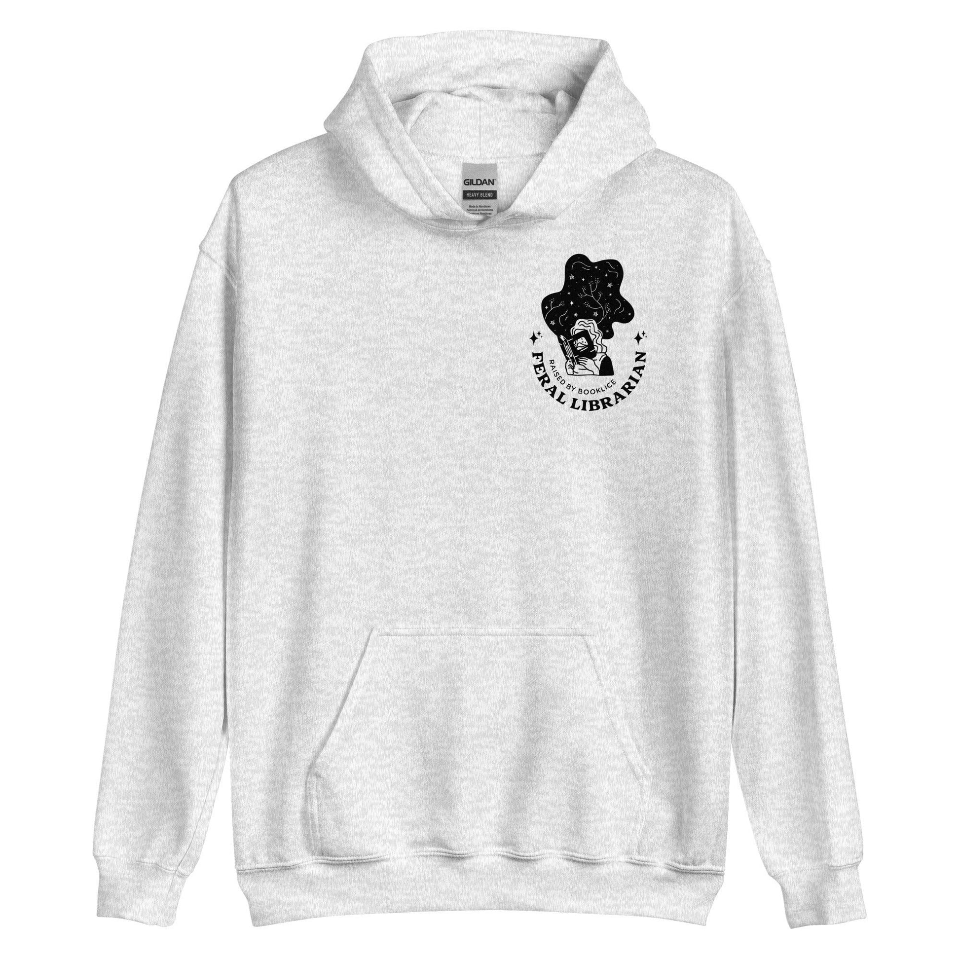 Feral Librarian Raised by Booklice Hoodie - The Bean Workshop - Booklice, Feral Librarian, hoodie, Margaret Rogerson, Sorcery of Thorns