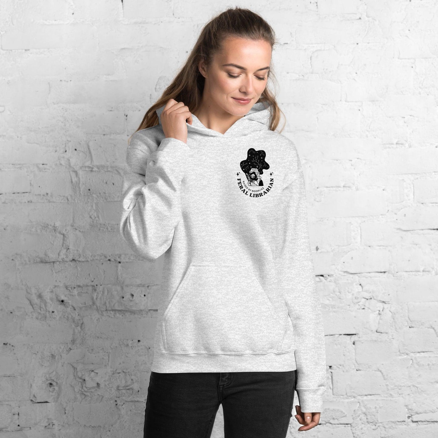 Feral Librarian Raised by Booklice Hoodie - The Bean Workshop - Booklice, Feral Librarian, hoodie, Margaret Rogerson, Sorcery of Thorns