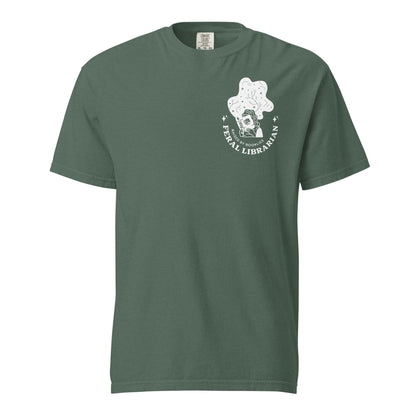 Feral Librarian Raised by Booklice Tee Shirt - The Bean Workshop - Booklice, Feral Librarian, Margaret Rogerson, Sorcery of Thorns, t-shirt, tee