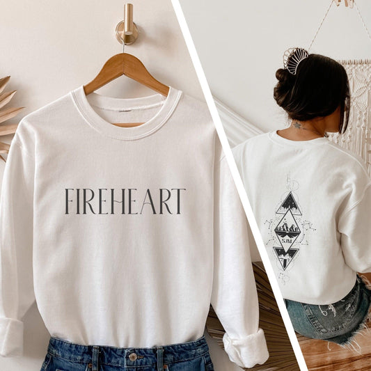 Fireheart Aelin Sweatshirt - The Bean Workshop - aelin galathynius, sarah j. maas, sweatshirt, throne of glass, tog