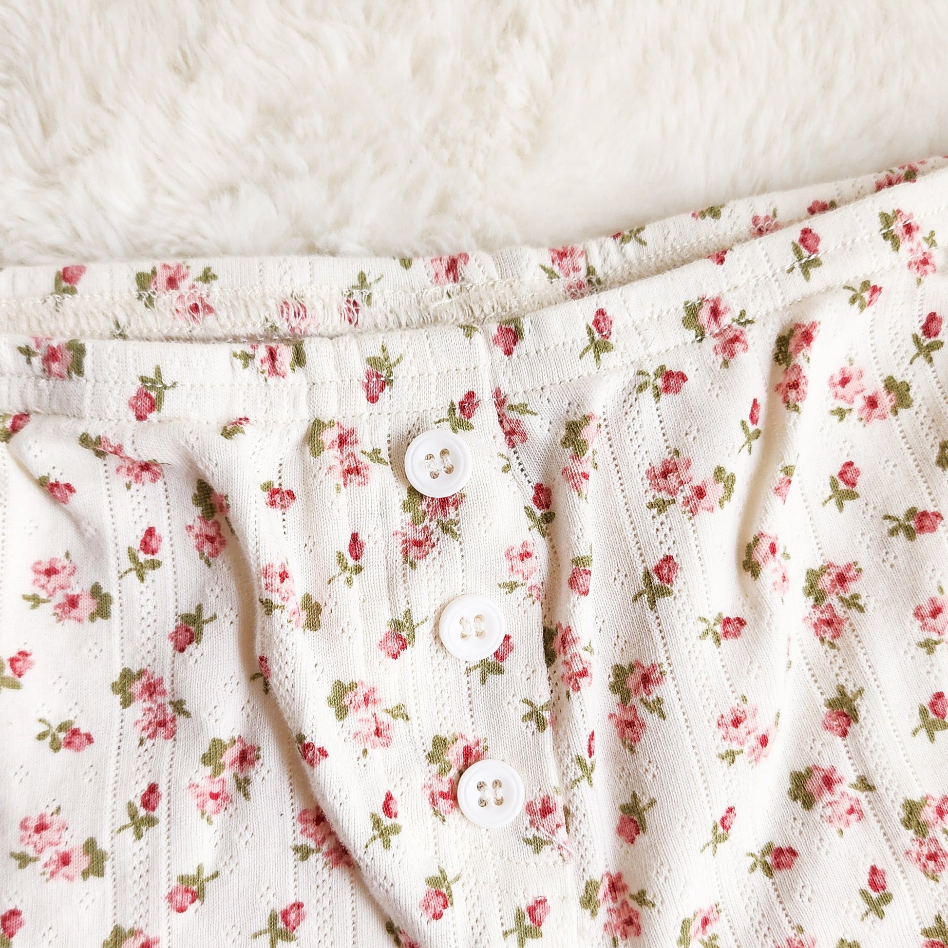 Floral Low Rise Embroidered Bookish Shorts - The Bean Workshop - bookish, Loungewear, shorts