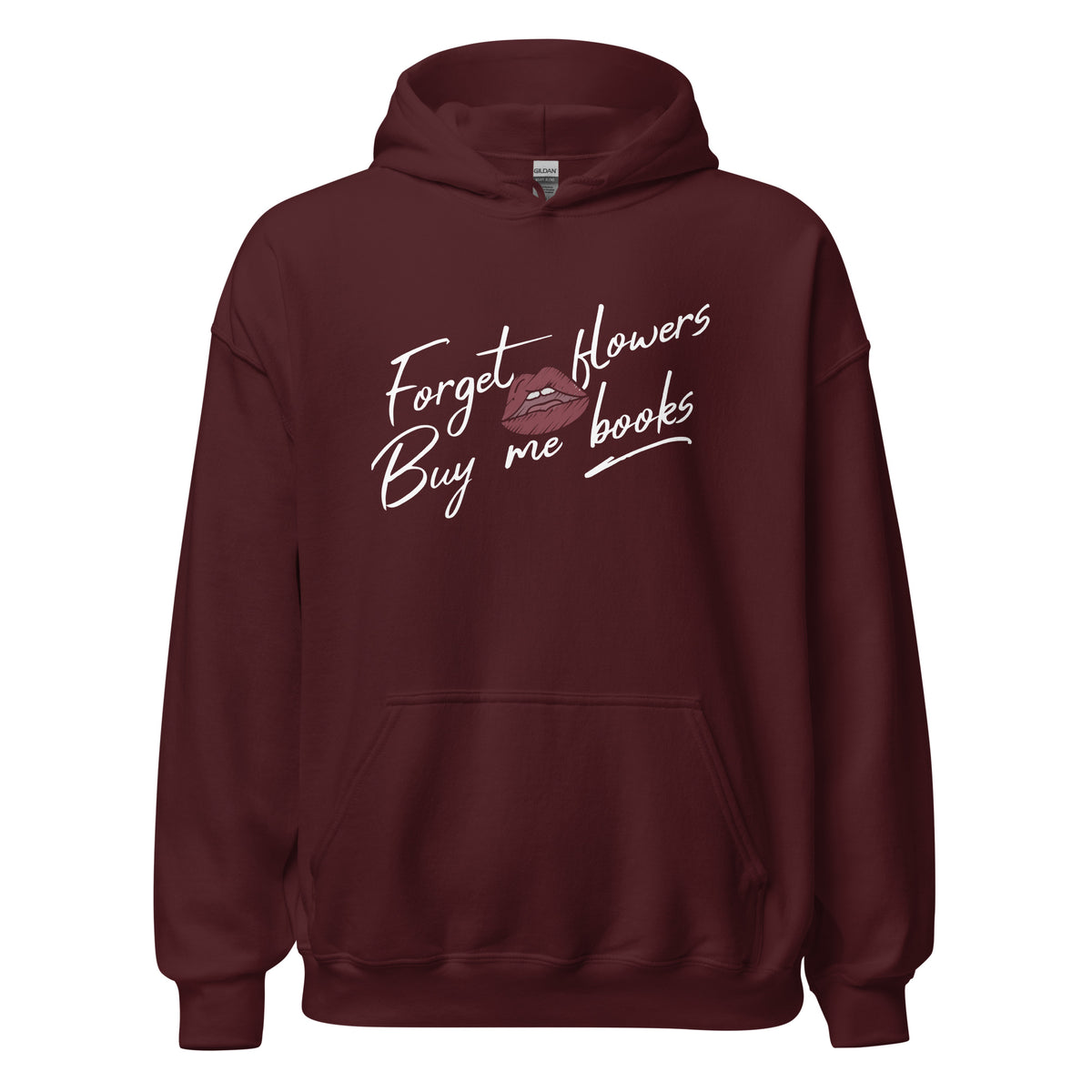 Forget Flowers, Buy Me Books Hoodie - The Bean Workshop - Anti-Valentine, Bookaholic, Bookish Humor, Cozy Hoodie, Forget Flowers Buy Me Books Hoodie, Funny Bookworm Pullover, Gift for Her, Loungewear, Minimalist, Reading Hoodie, Romantic, Sassy Bookish Apparel, Valentine's Day Gift for Reader
