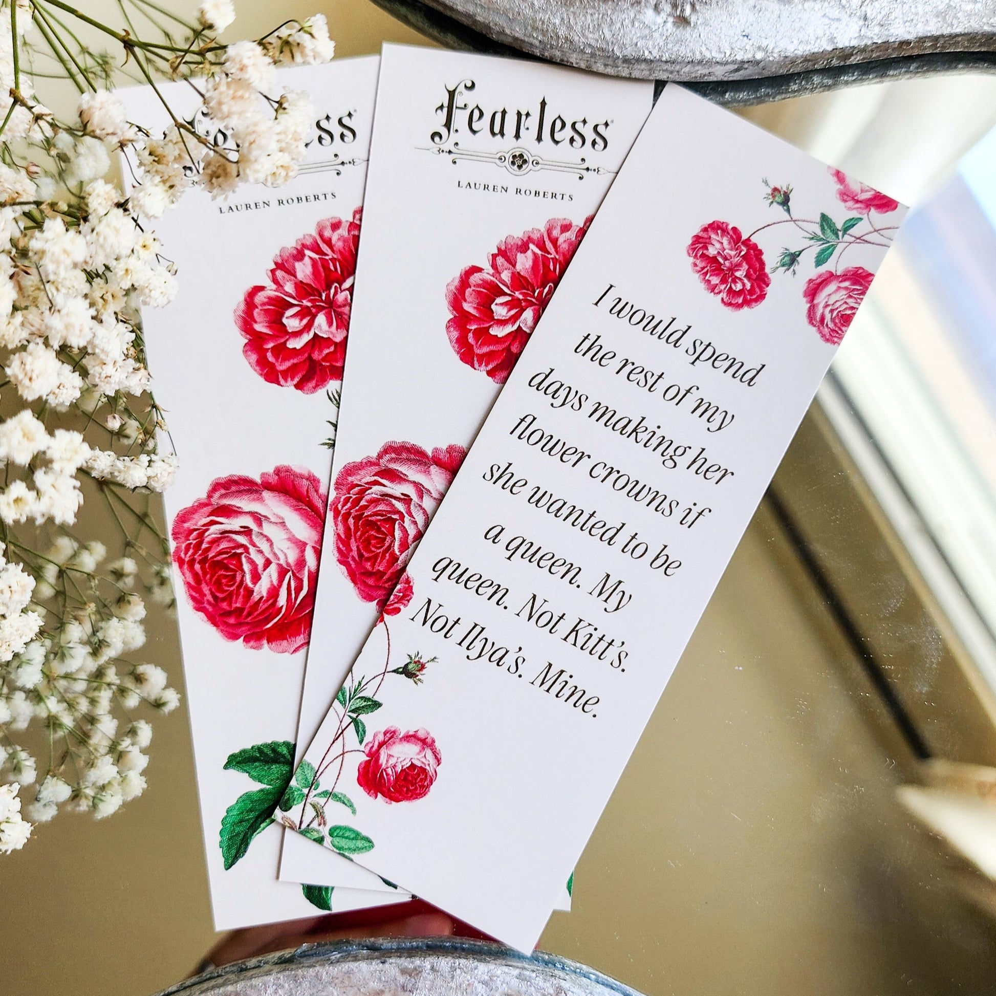 Fourth Wing by Rebecca Yarros Dragon Bookmark with Tassel - The Bean Workshop - book quote, bookmark, fearless, kai azer, lauren roberts, paedyn gray, powerless, reckless