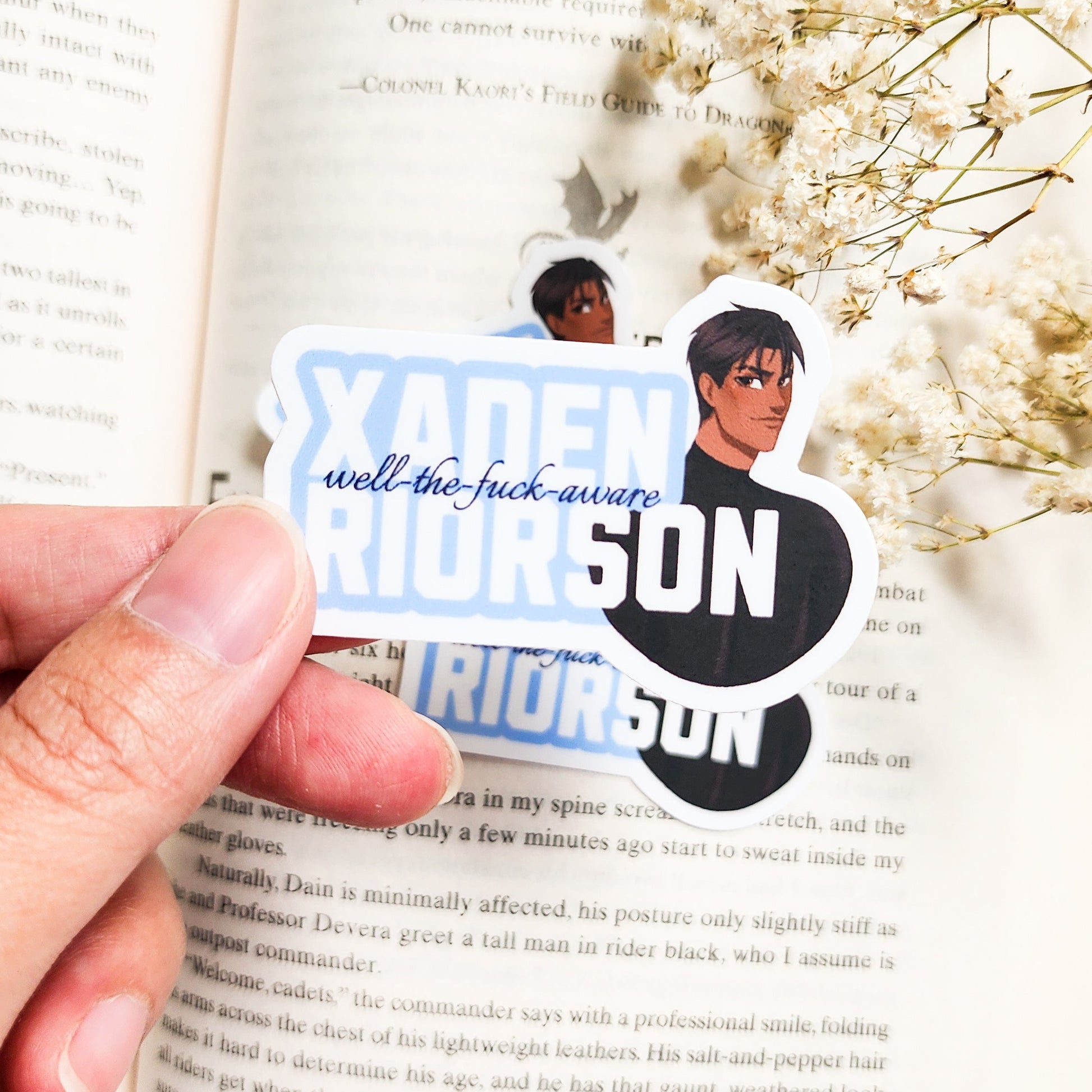 Fourth Wing Character Arts and Quotes Sticker Bundle of 7 - The Bean Workshop - fourth wing, Fourth Wing Merch, rebecca yarros, sticker, violet sorrengail, xaden riorson