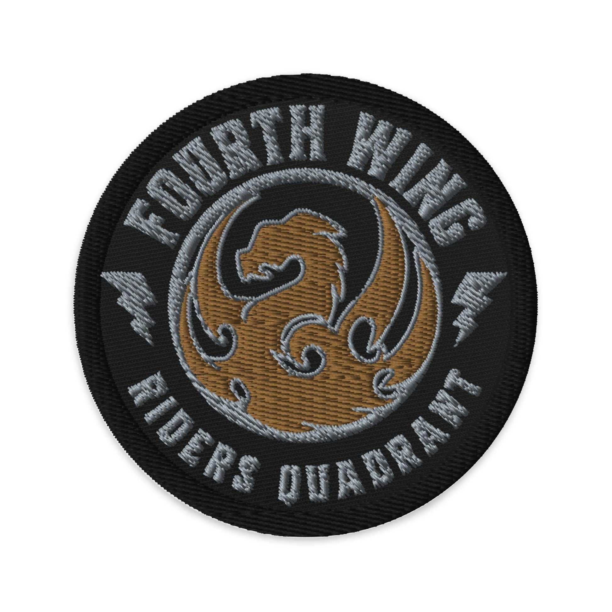 Fourth Wing Embroidered Patch - The Bean Workshop - embroidered, fourth wing, patch, rebecca yarros