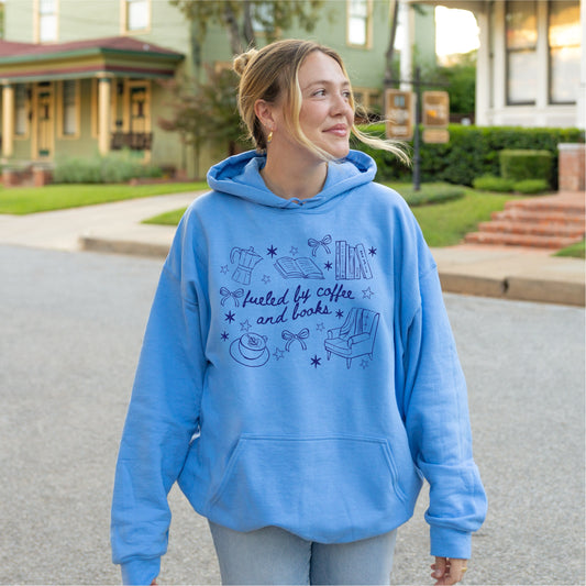 Fueled by Coffee and Books Hoodie