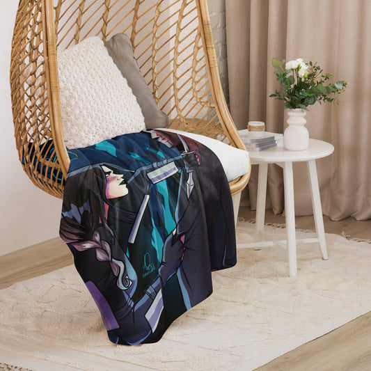 Going for Blood Violet Sorrengail and Xaden Riorson Sherpa Blanket - The Bean Workshop - Book Boyfriend, Bookish Throw Blanket, Booktok, Cozy Reading, Empyrean Series, Enemies to Lovers, Fourth Wing Sherpa Blanket, Iron Flame, Rebecca Yarros, Romantasy Gift, Violet and Xaden Fan Art, Violet Sorrengail, Xaden Riorson
