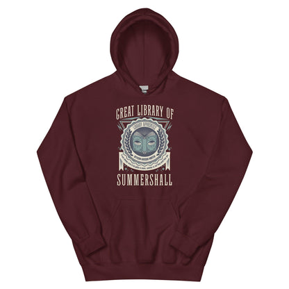 Great Library of Summershall Hoodie - The Bean Workshop - Great Library, hoodie, Margaret Rogerson, Sorcery of Thorns, Summershall