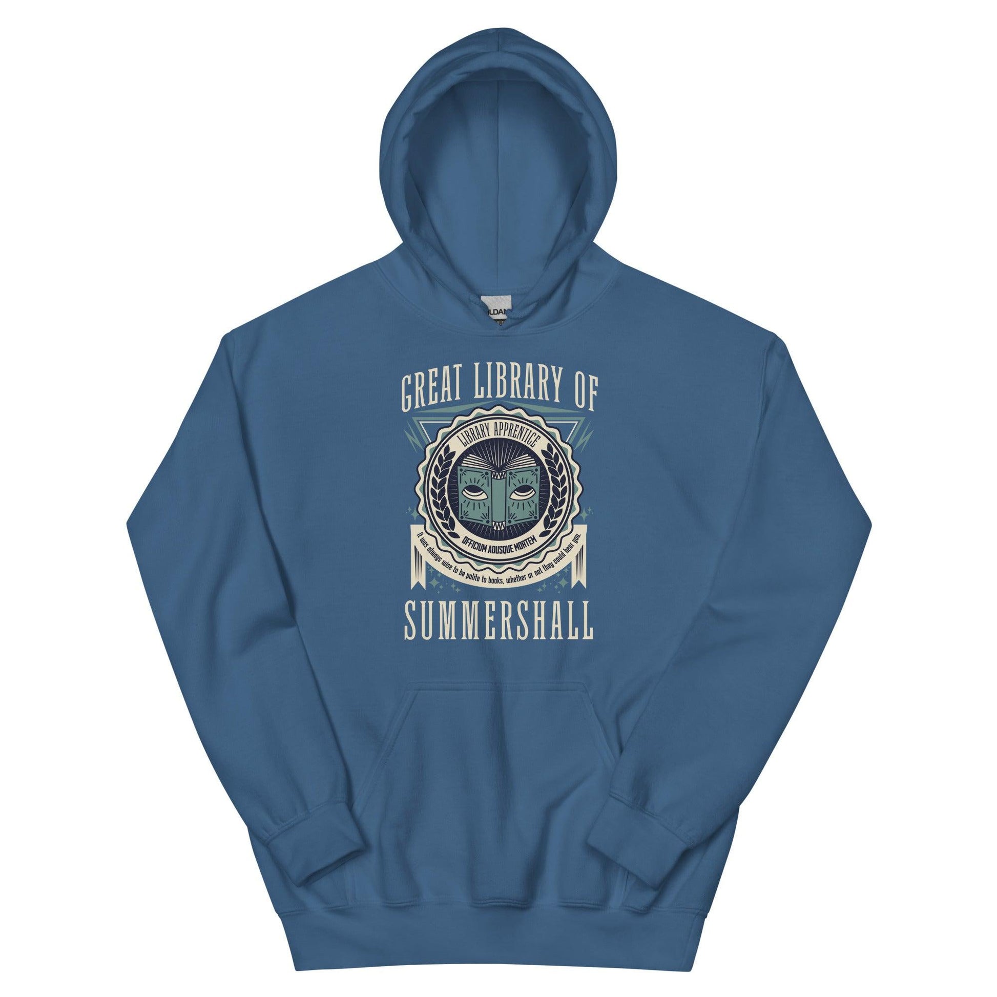 Great Library of Summershall Hoodie - The Bean Workshop - Great Library, hoodie, Margaret Rogerson, Sorcery of Thorns, Summershall