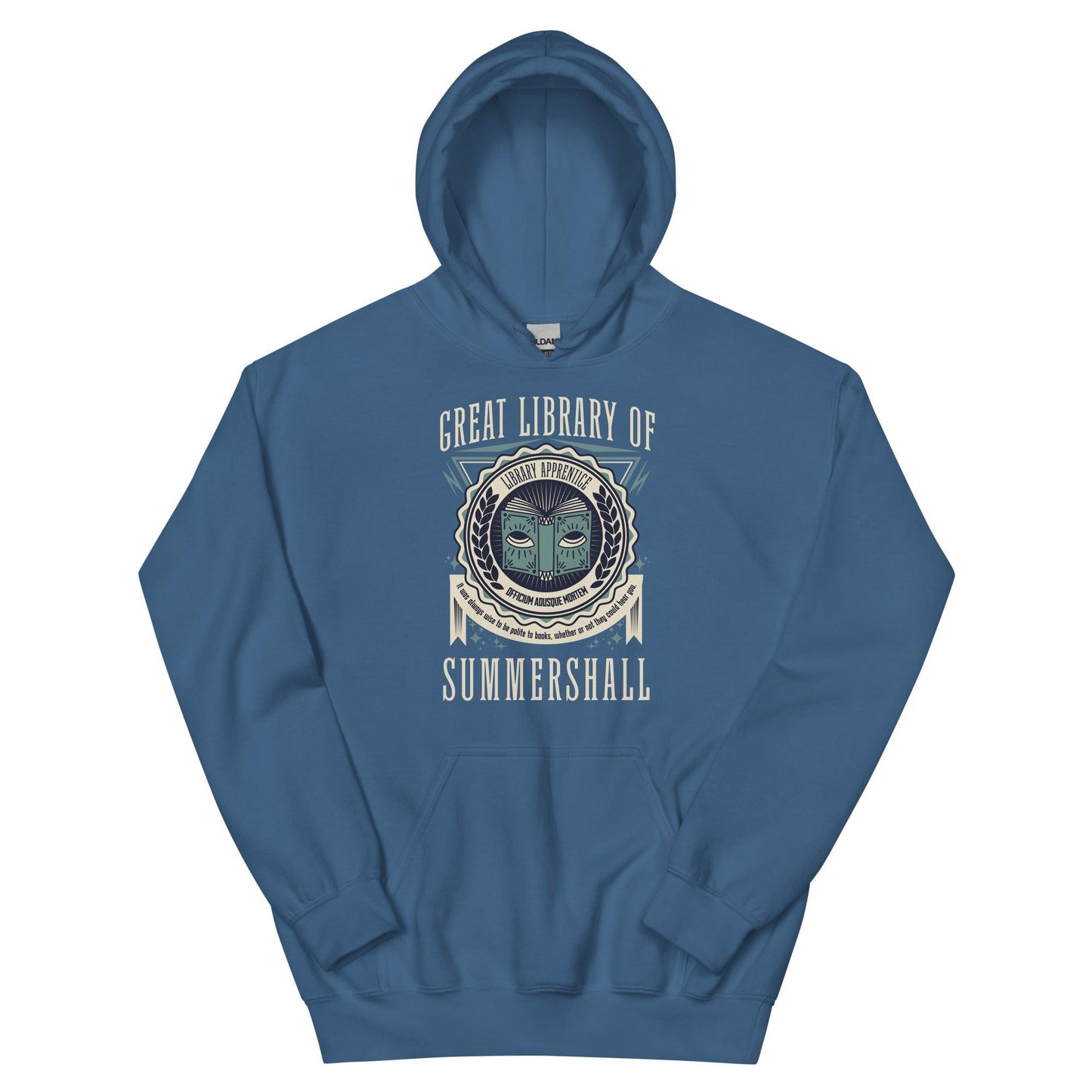 Great Library of Summershall Hoodie - The Bean Workshop - Great Library, hoodie, Margaret Rogerson, Sorcery of Thorns, Summershall