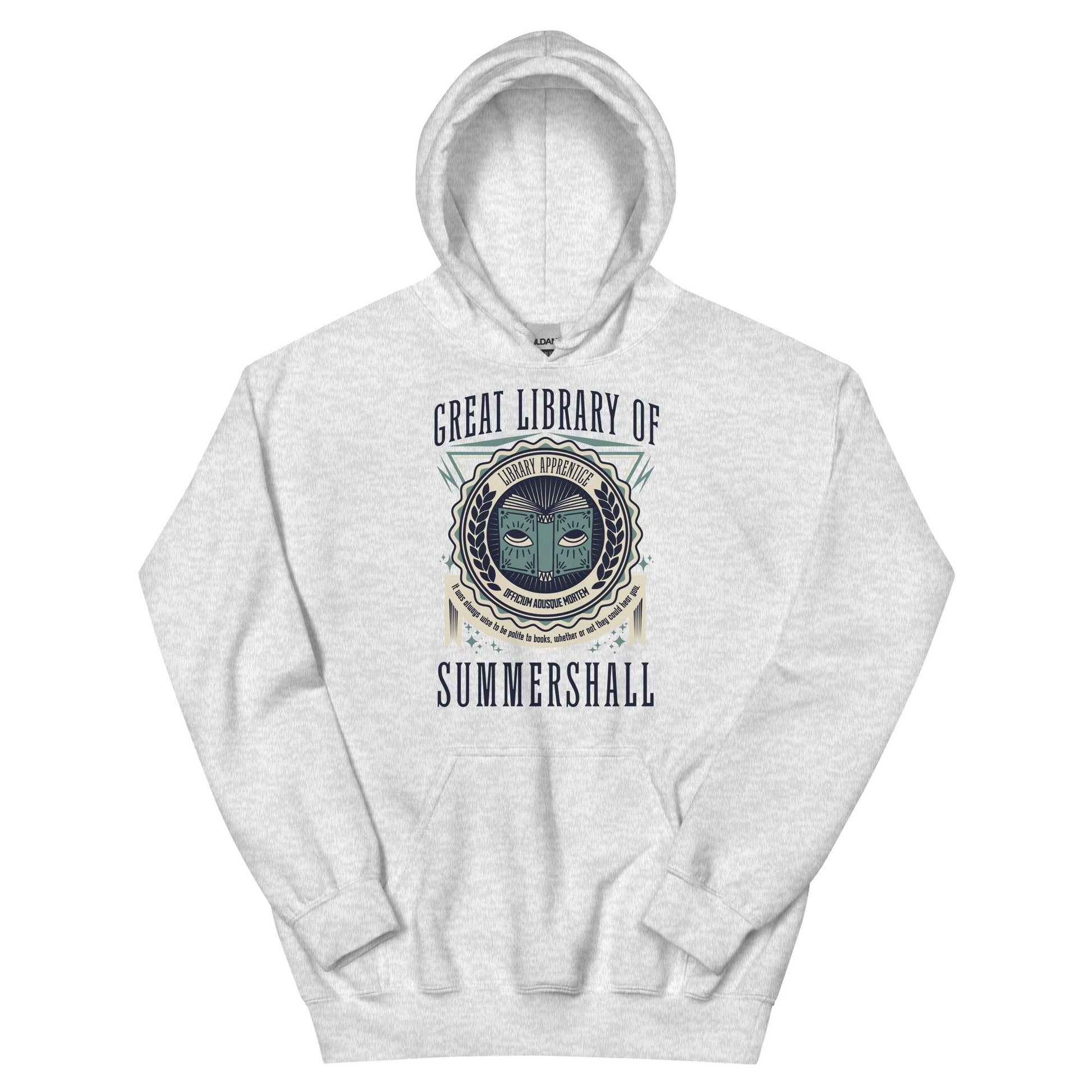 Great Library of Summershall Hoodie - The Bean Workshop - Great Library, hoodie, Margaret Rogerson, Sorcery of Thorns, Summershall