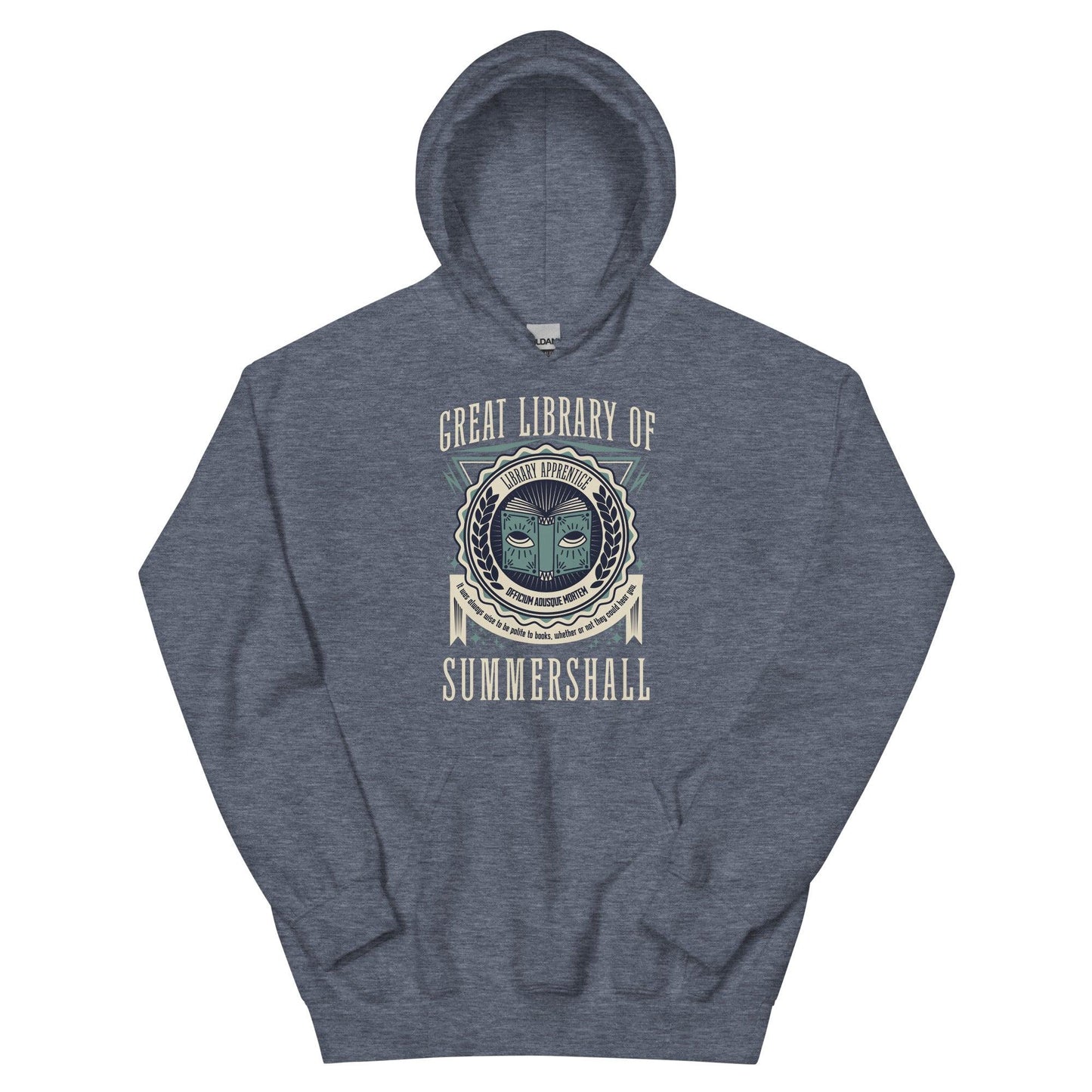 Great Library of Summershall Hoodie - The Bean Workshop - Great Library, hoodie, Margaret Rogerson, Sorcery of Thorns, Summershall