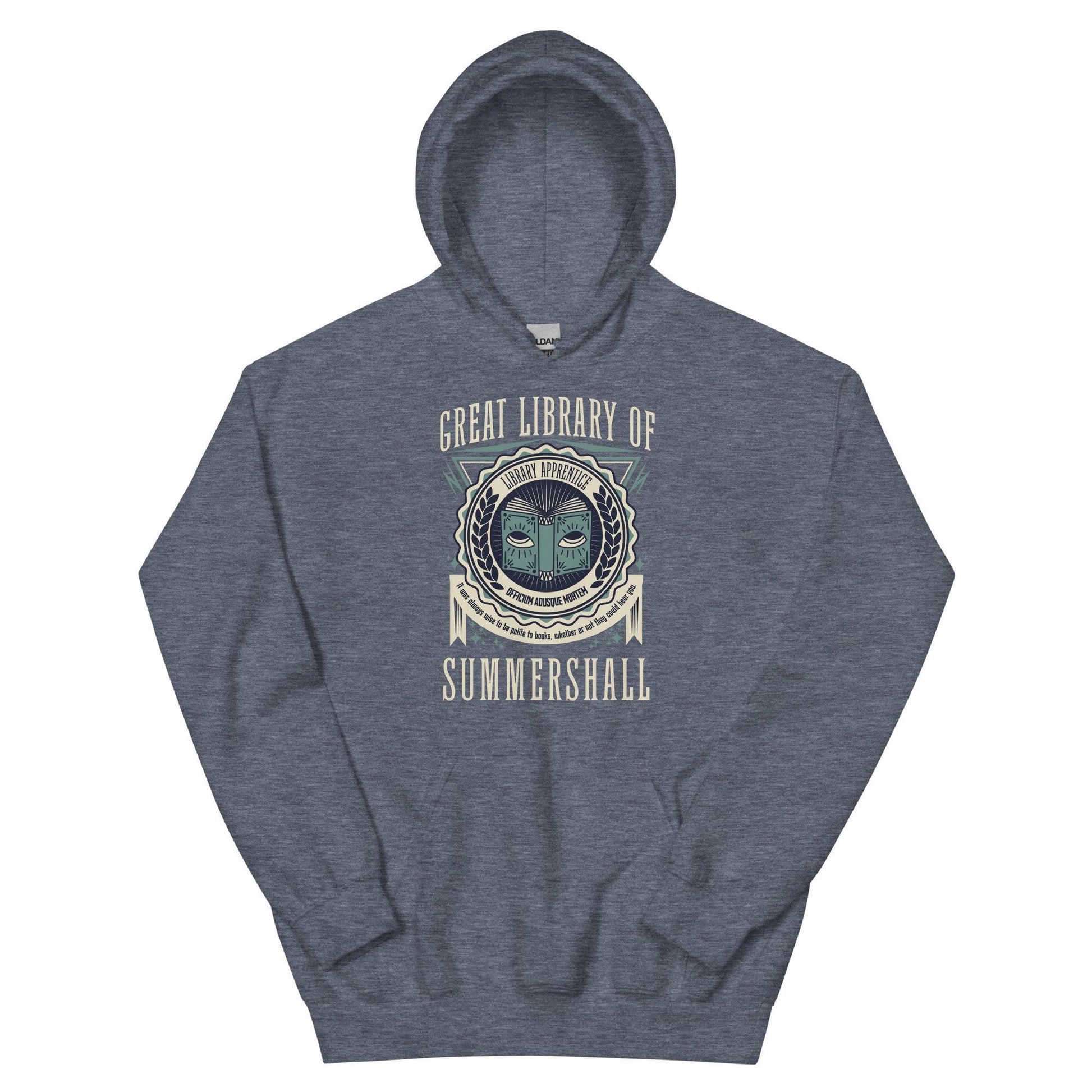 Great Library of Summershall Hoodie - The Bean Workshop - Great Library, hoodie, Margaret Rogerson, Sorcery of Thorns, Summershall