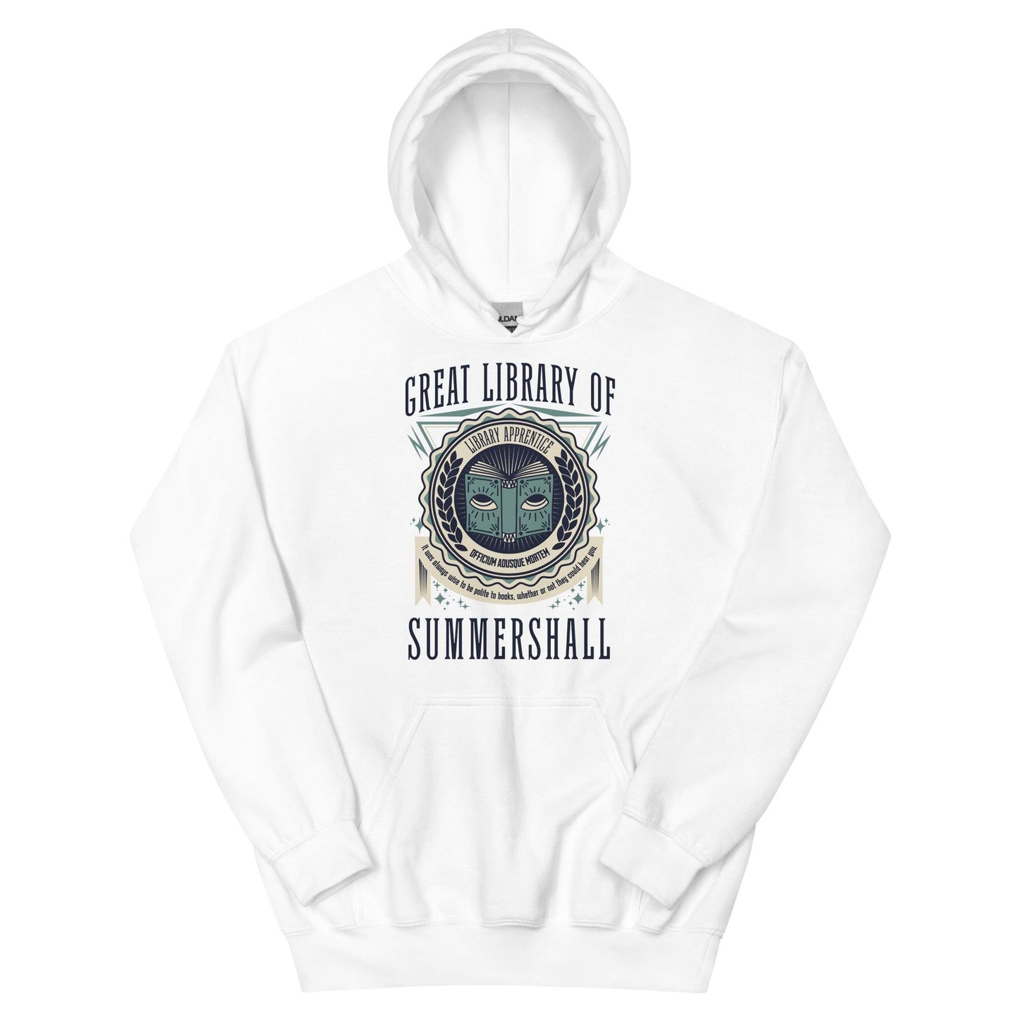 Great Library of Summershall Hoodie - The Bean Workshop - Great Library, hoodie, Margaret Rogerson, Sorcery of Thorns, Summershall