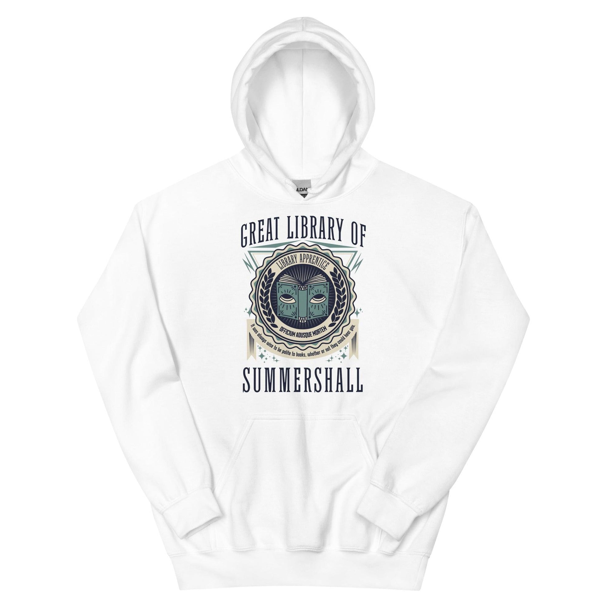 Great Library of Summershall Hoodie - The Bean Workshop - Great Library, hoodie, Margaret Rogerson, Sorcery of Thorns, Summershall
