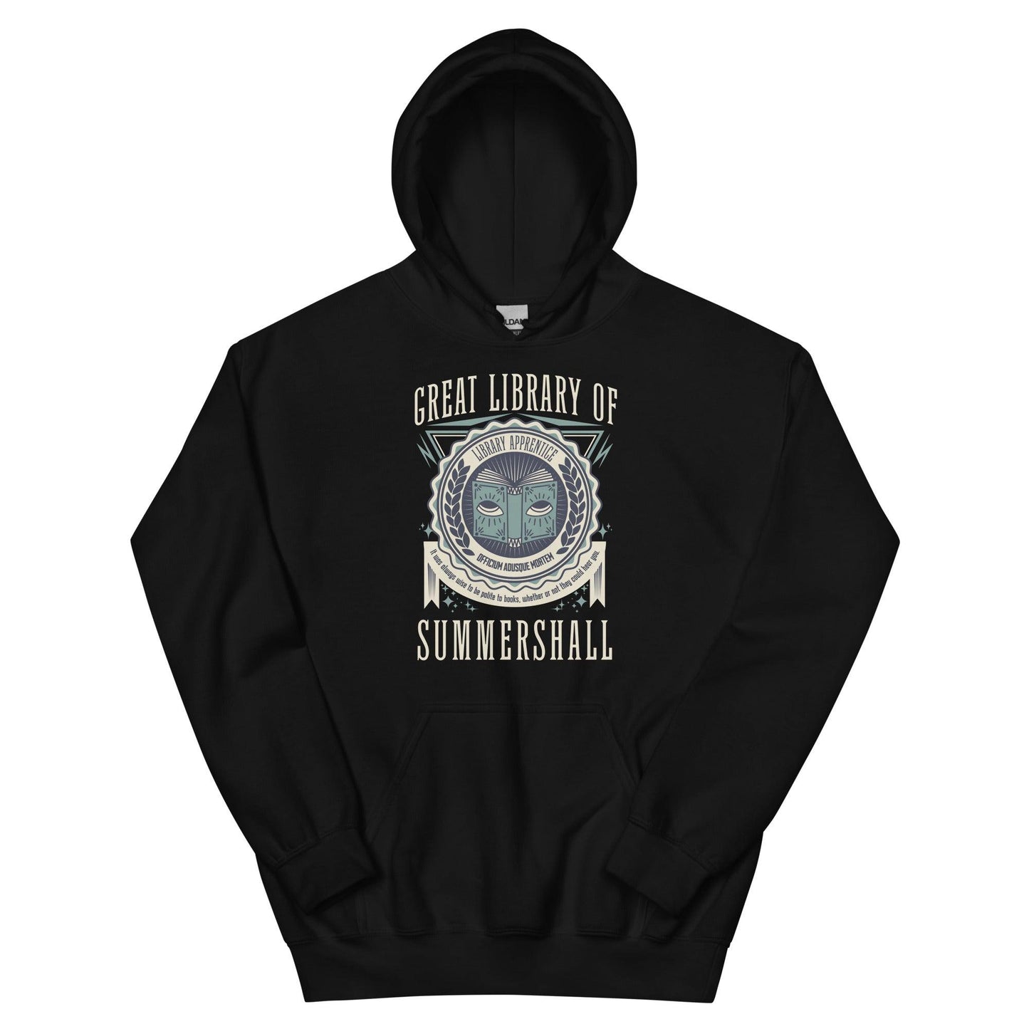 Great Library of Summershall Hoodie - The Bean Workshop - Great Library, hoodie, Margaret Rogerson, Sorcery of Thorns, Summershall